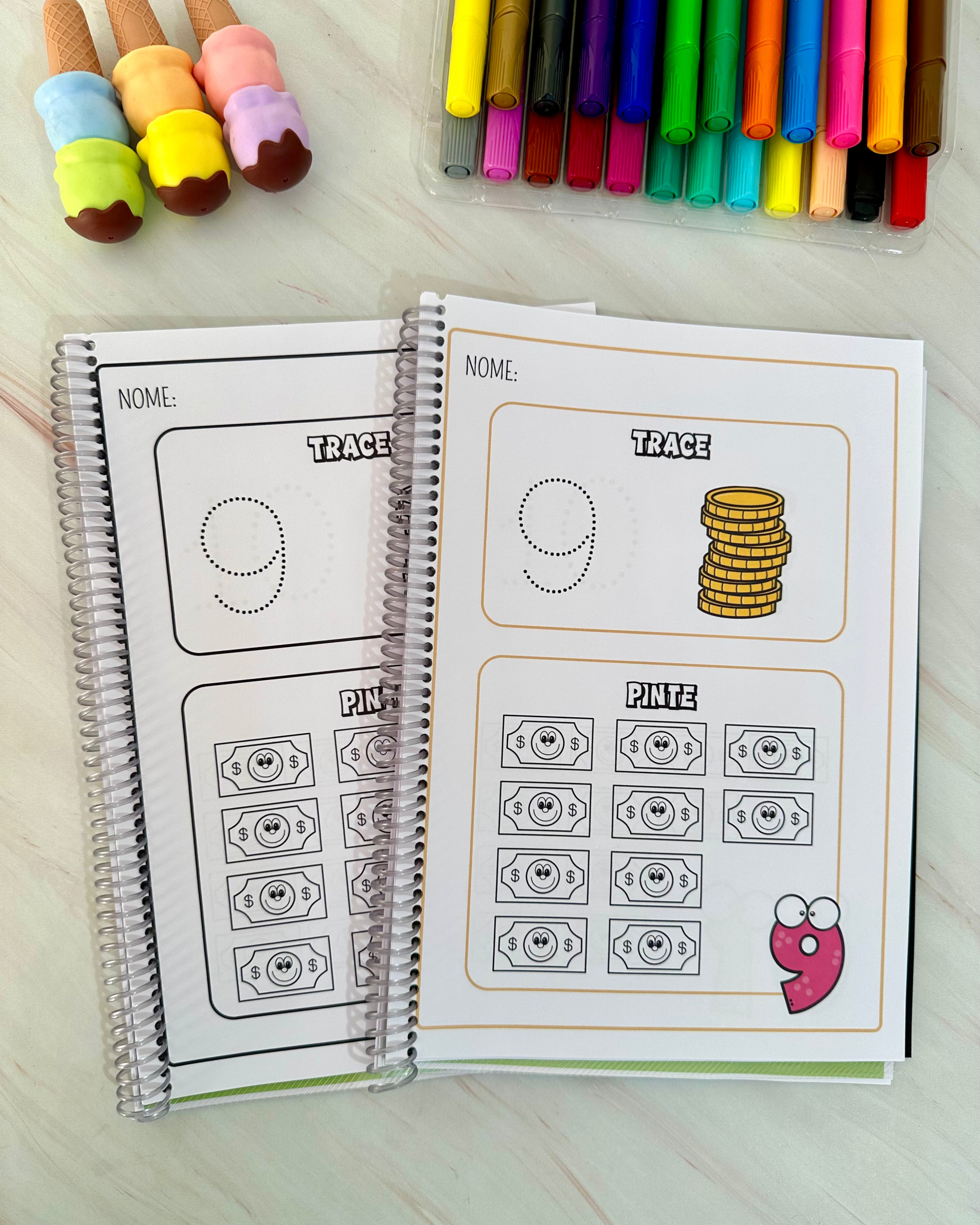Apostila Trace e Pinte para trabalhar numerais de 1 a 20 com crianças da Educação Infantil - Imagem 2