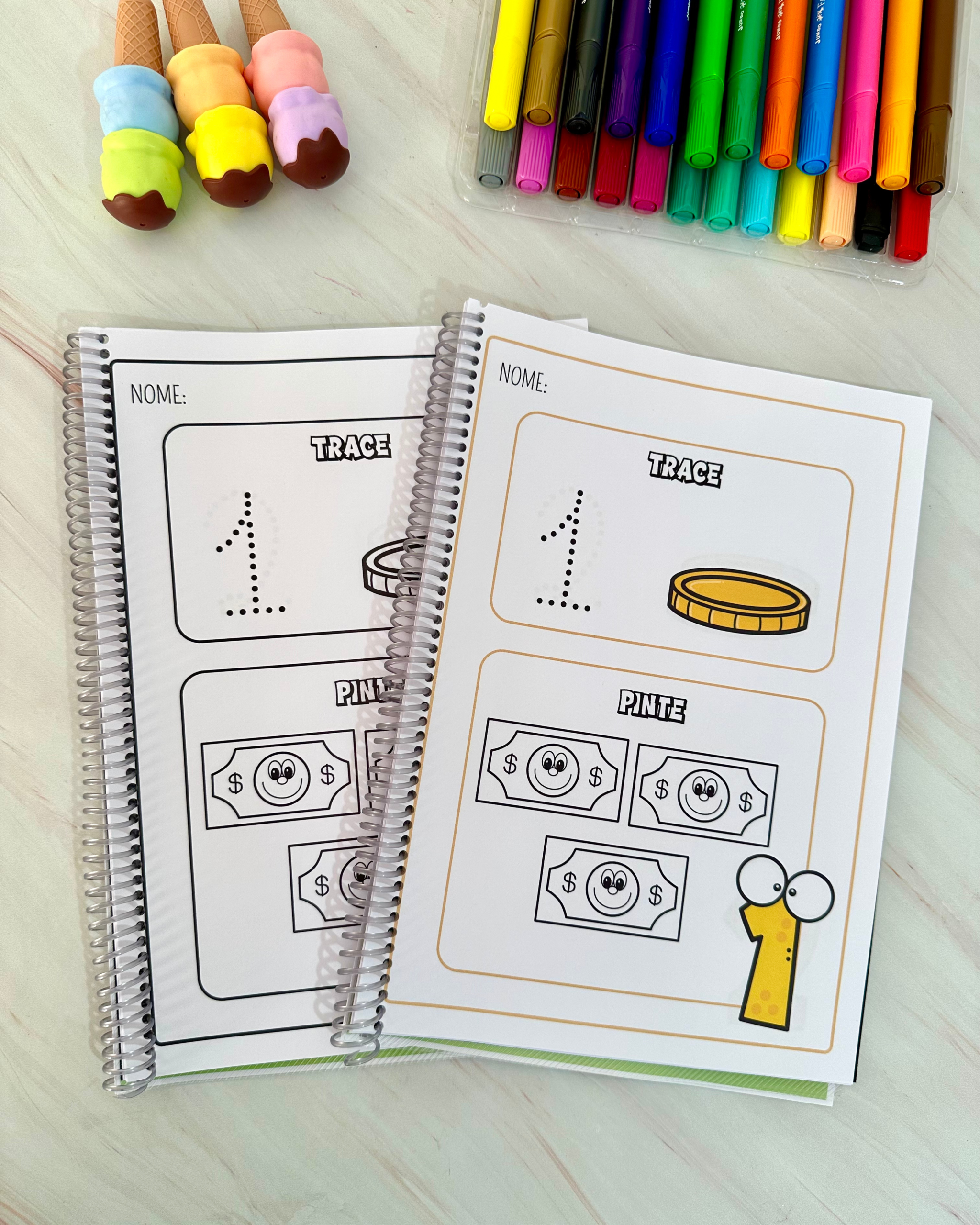 Apostila Trace e Pinte para trabalhar numerais de 1 a 20 com crianças da Educação Infantil - Imagem 3