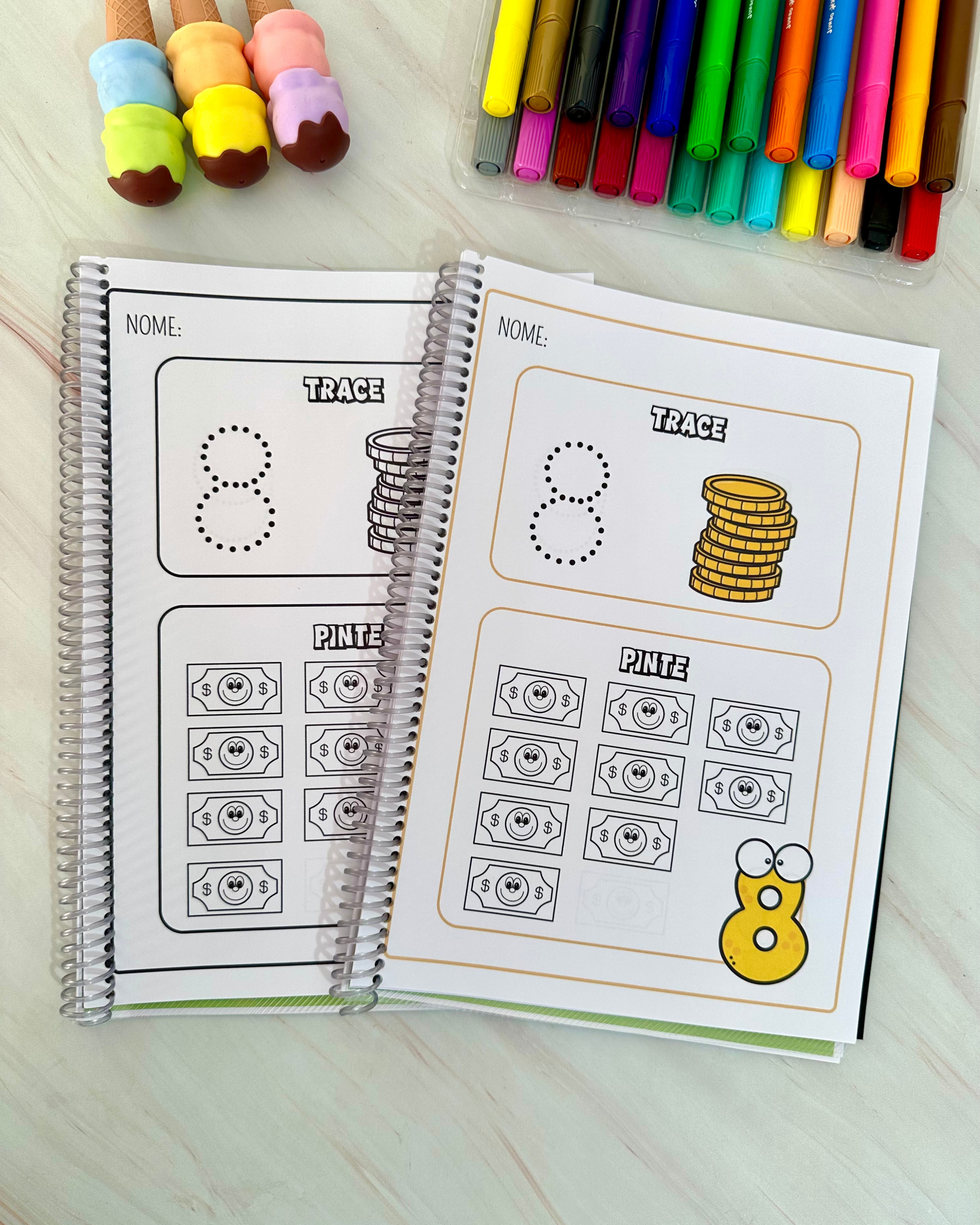Apostila Trace e Pinte para trabalhar numerais de 1 a 20 com crianças da Educação Infantil - Imagem 5