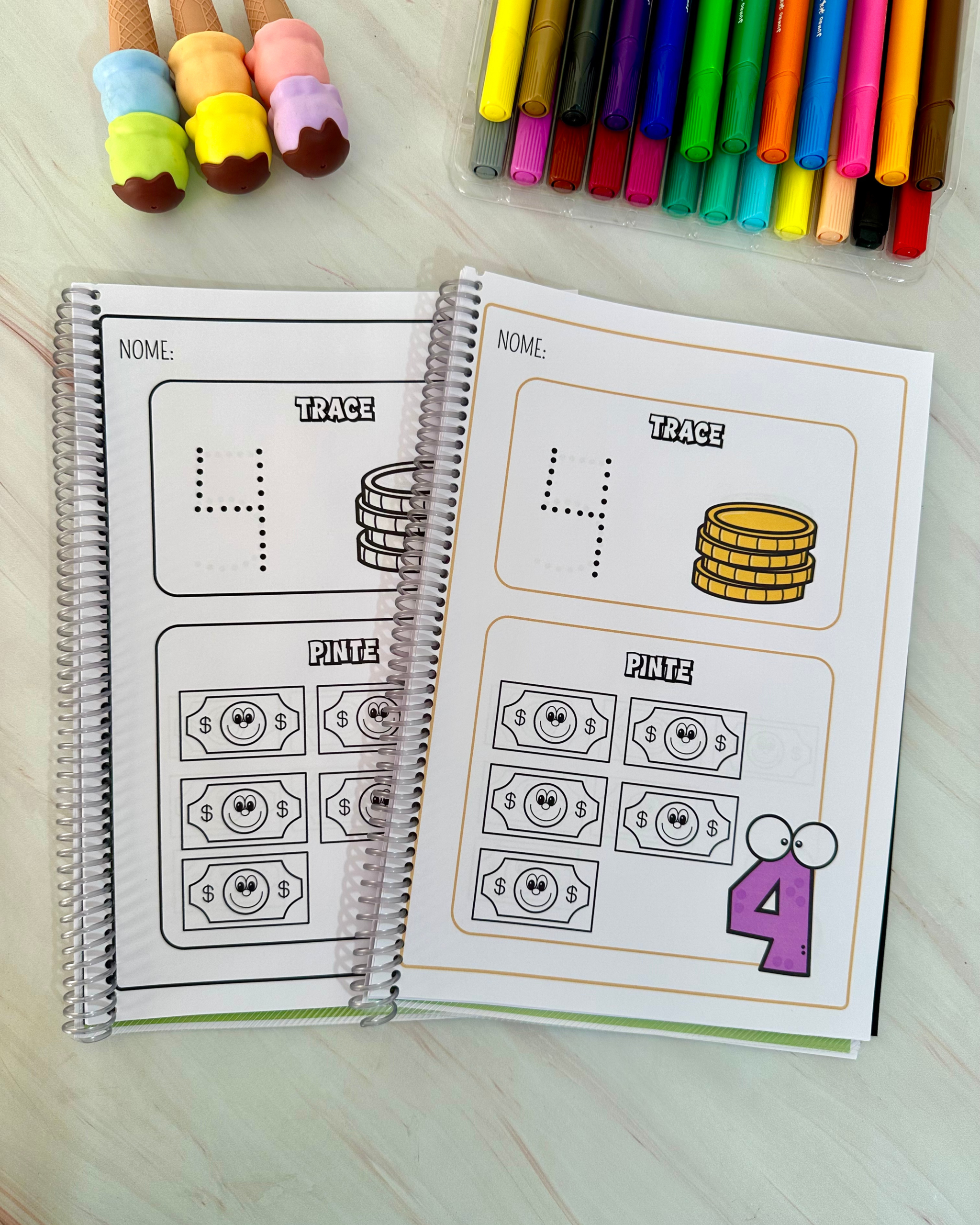 Apostila Trace e Pinte para trabalhar numerais de 1 a 20 com crianças da Educação Infantil - Imagem 6