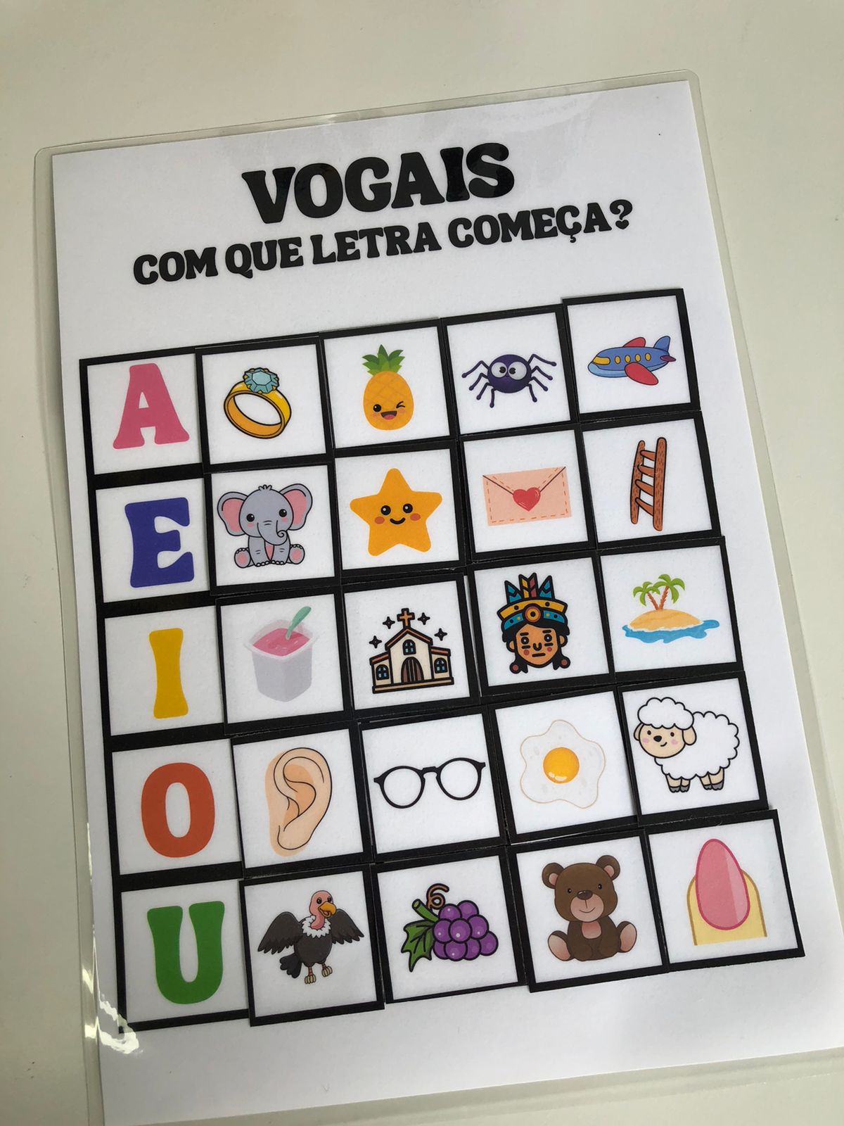 Vogais: Com que letra começa?