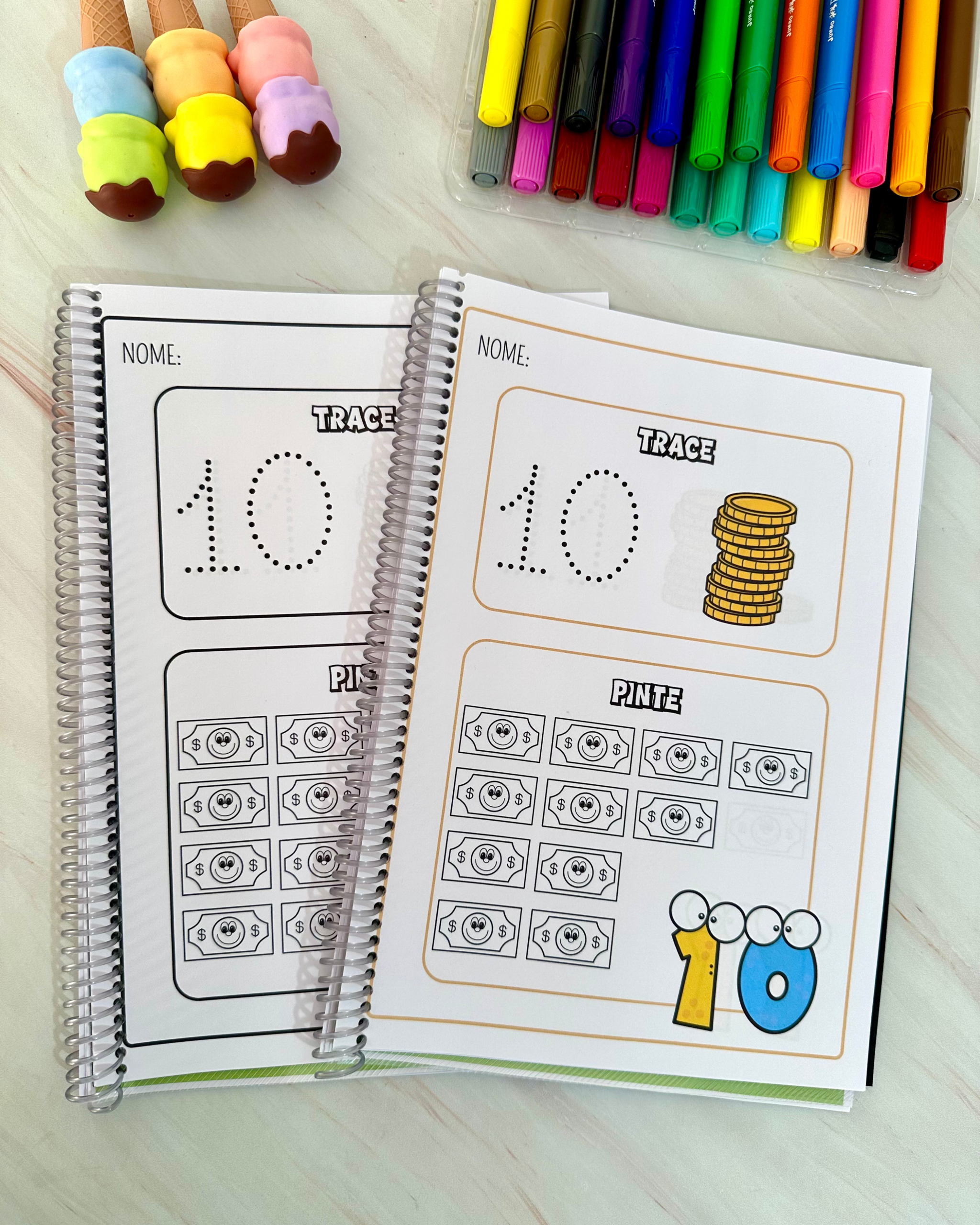 Apostila Trace e Pinte para trabalhar numerais de 1 a 20 com crianças da Educação Infantil - Imagem 8
