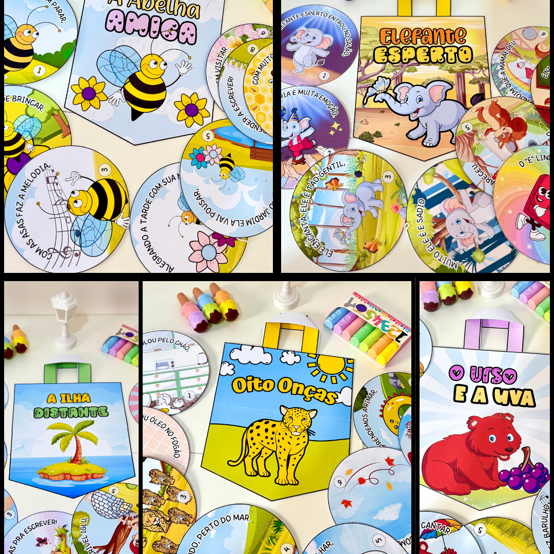 KIT 5 SACOLAS DAS VOGAIS