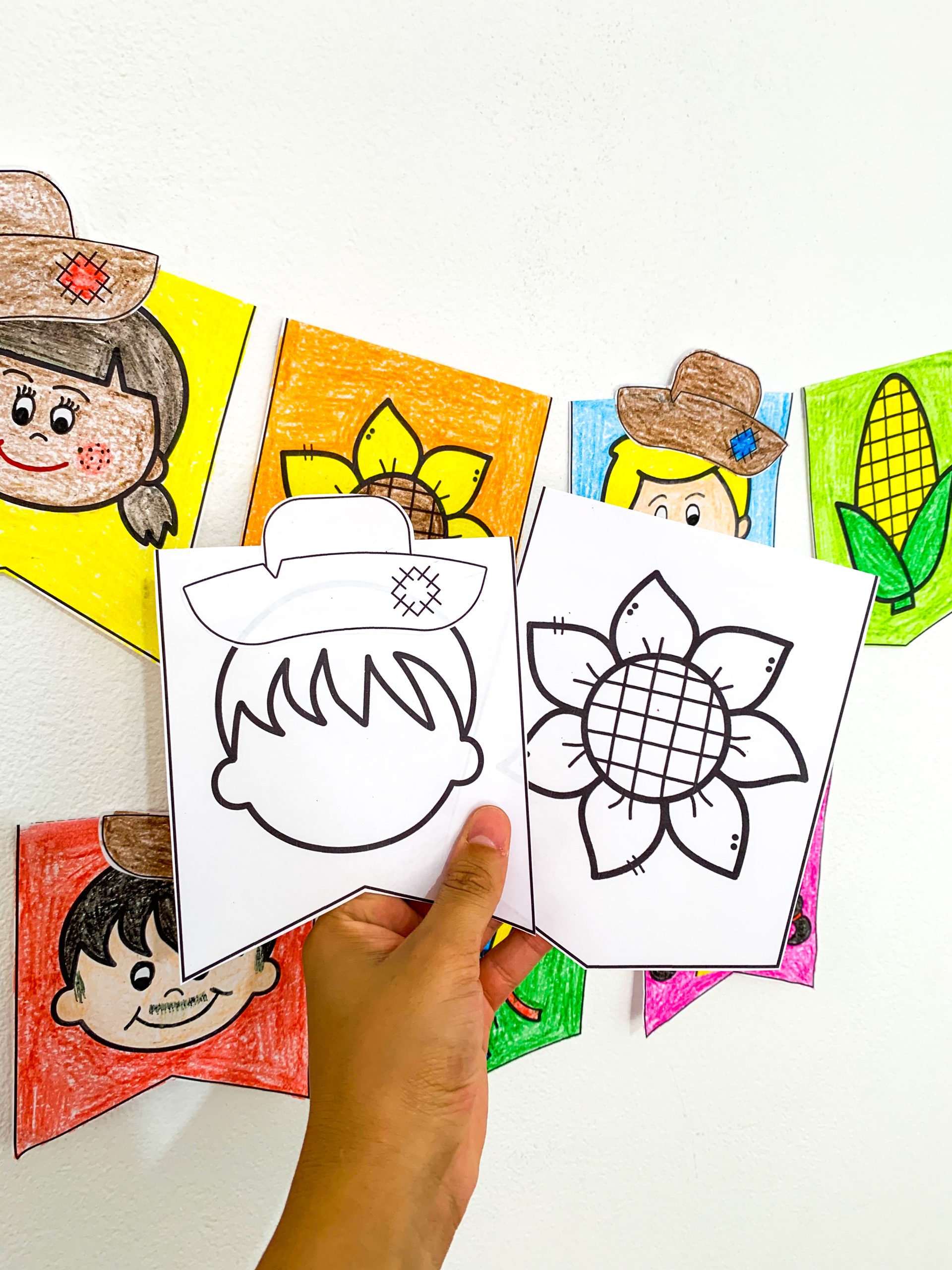 ATIVIDADE: BANDEIRINHAS E BANDEIROLAS PARA COLORIR - Imagem 7