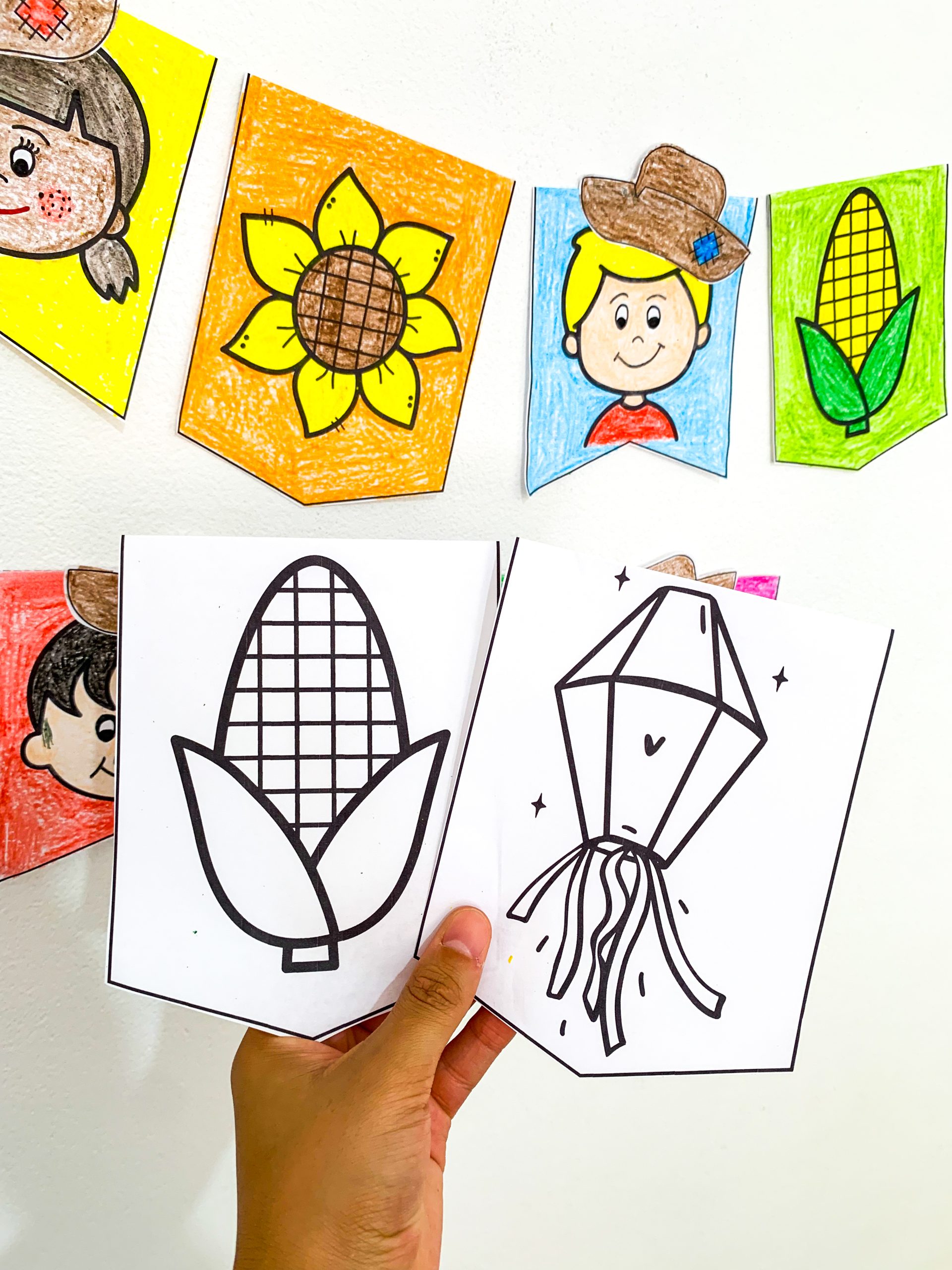 ATIVIDADE: BANDEIRINHAS E BANDEIROLAS PARA COLORIR - Imagem 8