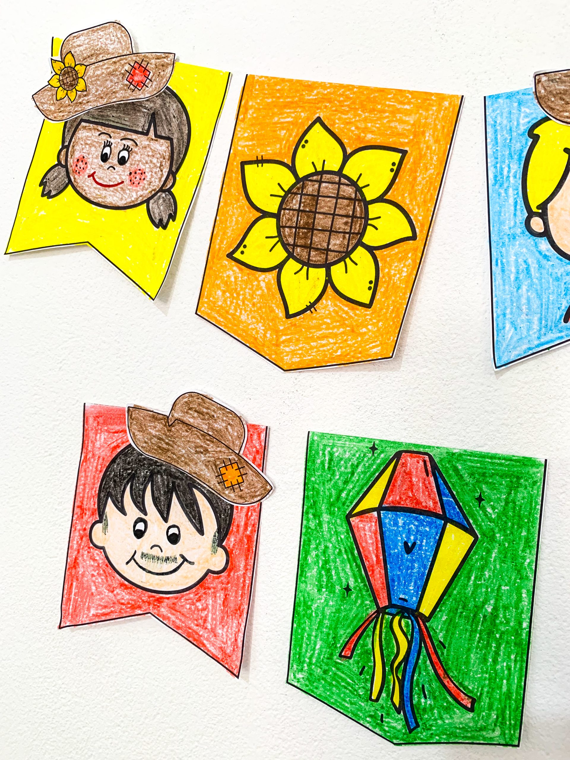 ATIVIDADE: BANDEIRINHAS E BANDEIROLAS PARA COLORIR - Imagem 11