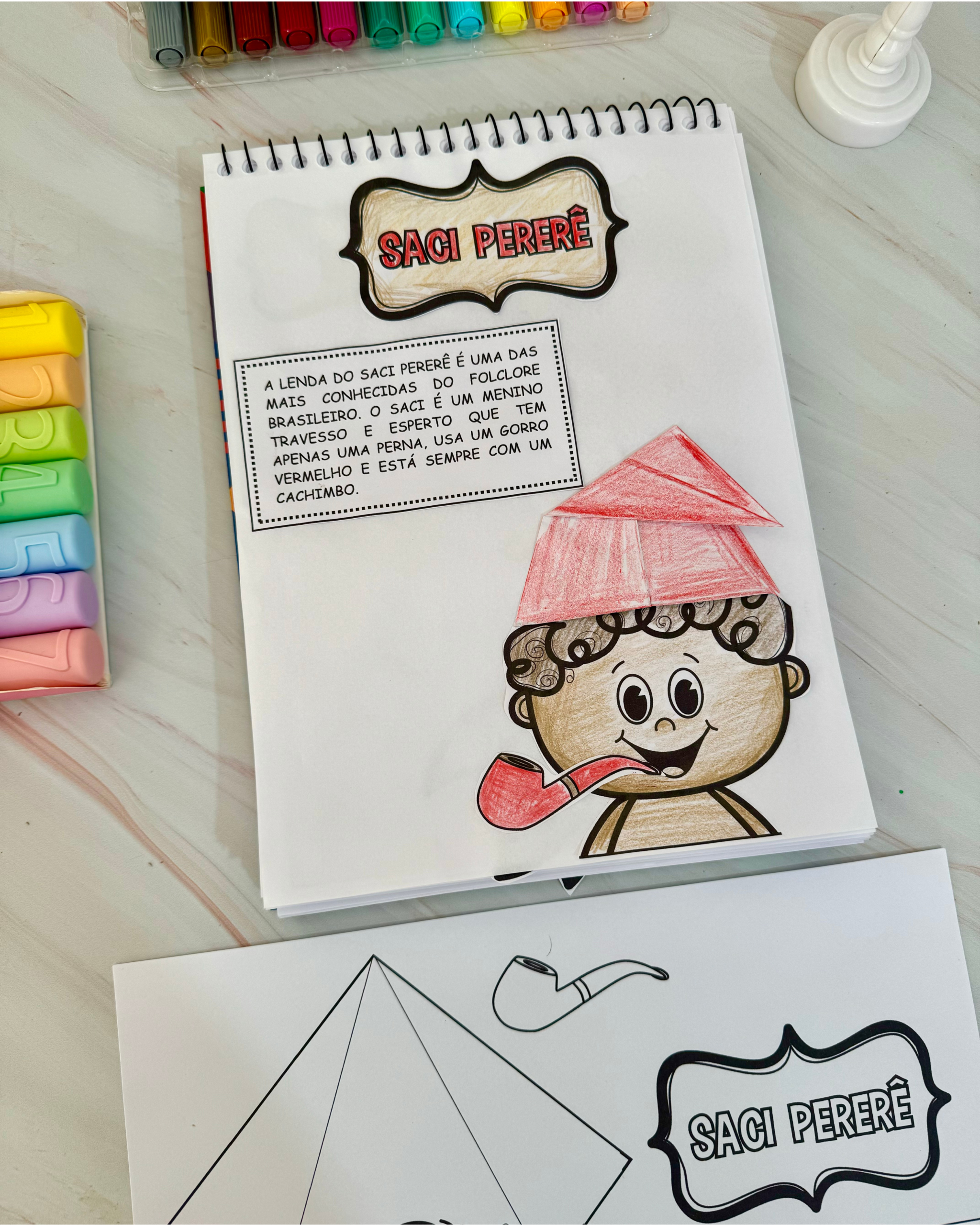 Atividade de Artes tema Folclore Brasileiro - Saci Pererê - Imagem 3