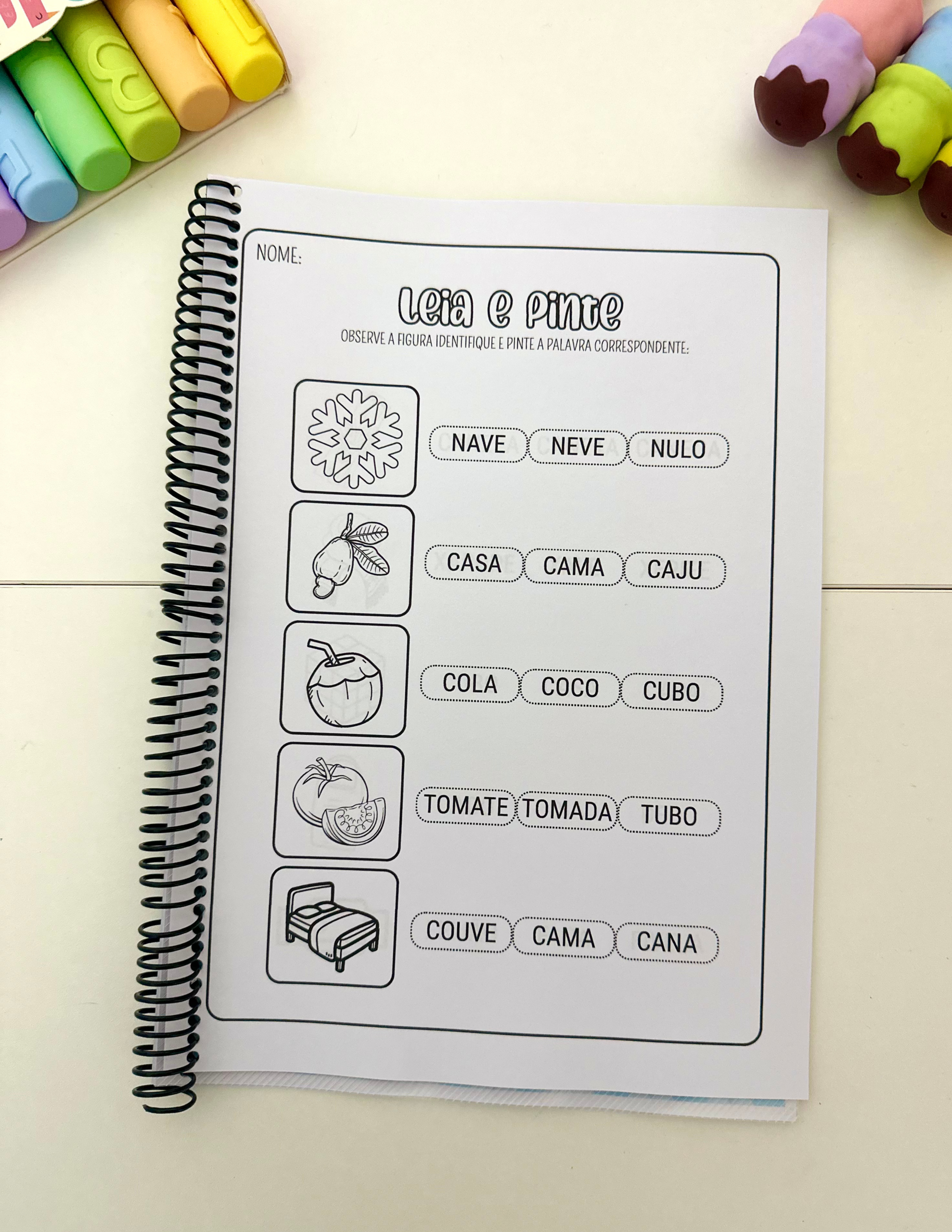 Apostila Leia e Pinte - Sílabas Simples - Imagem 3