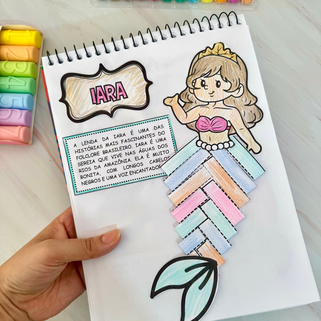 Atividade de Artes tema Folclore Brasileiro - Iara