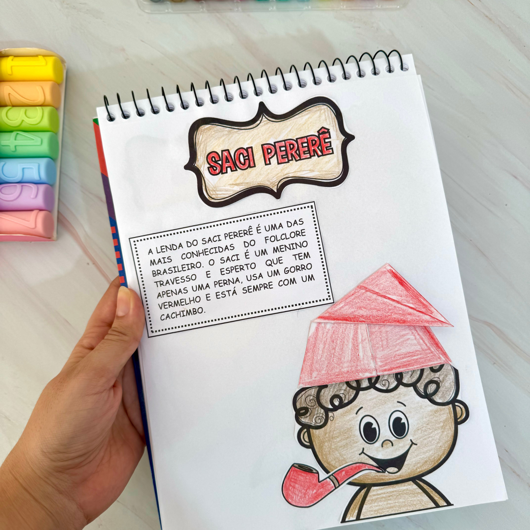 Atividade de Artes tema Folclore Brasileiro - Saci Pererê