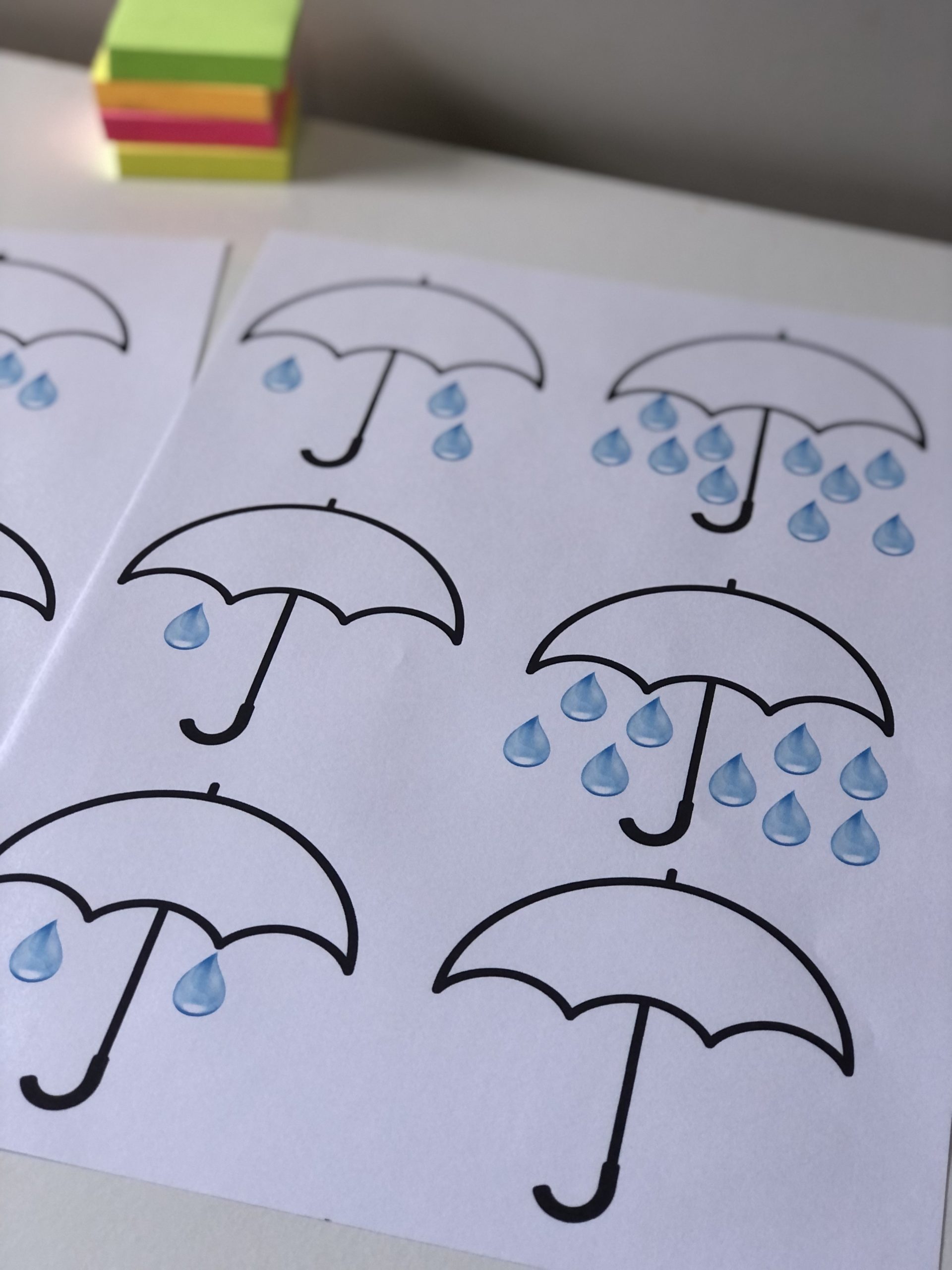 Atividade Lúdica: Números e Quantidades - Tema Guarda-Chuva - Imagem 2