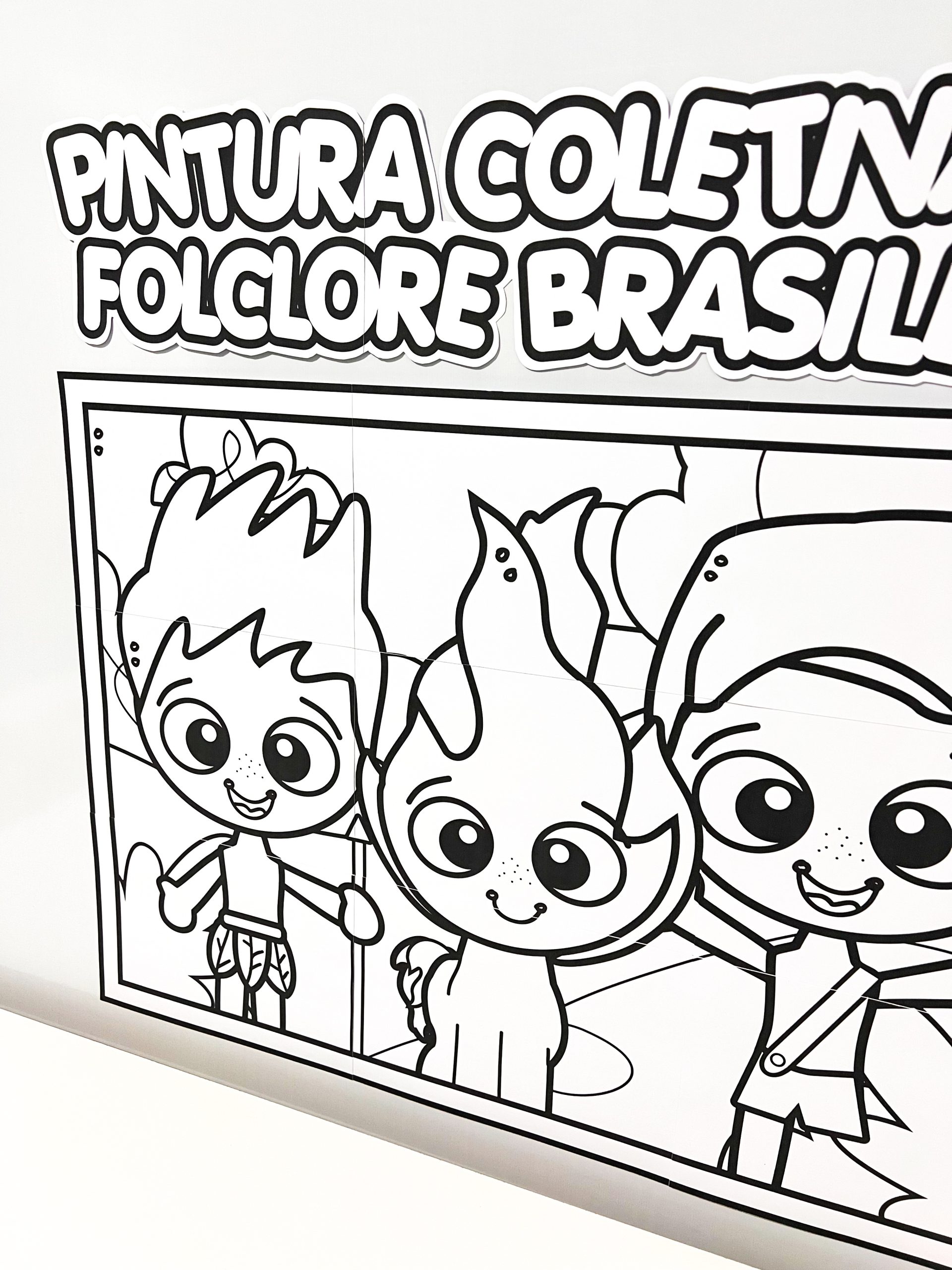 Cartaz Colaborativo do Folclore para Colorir - Imagem 2