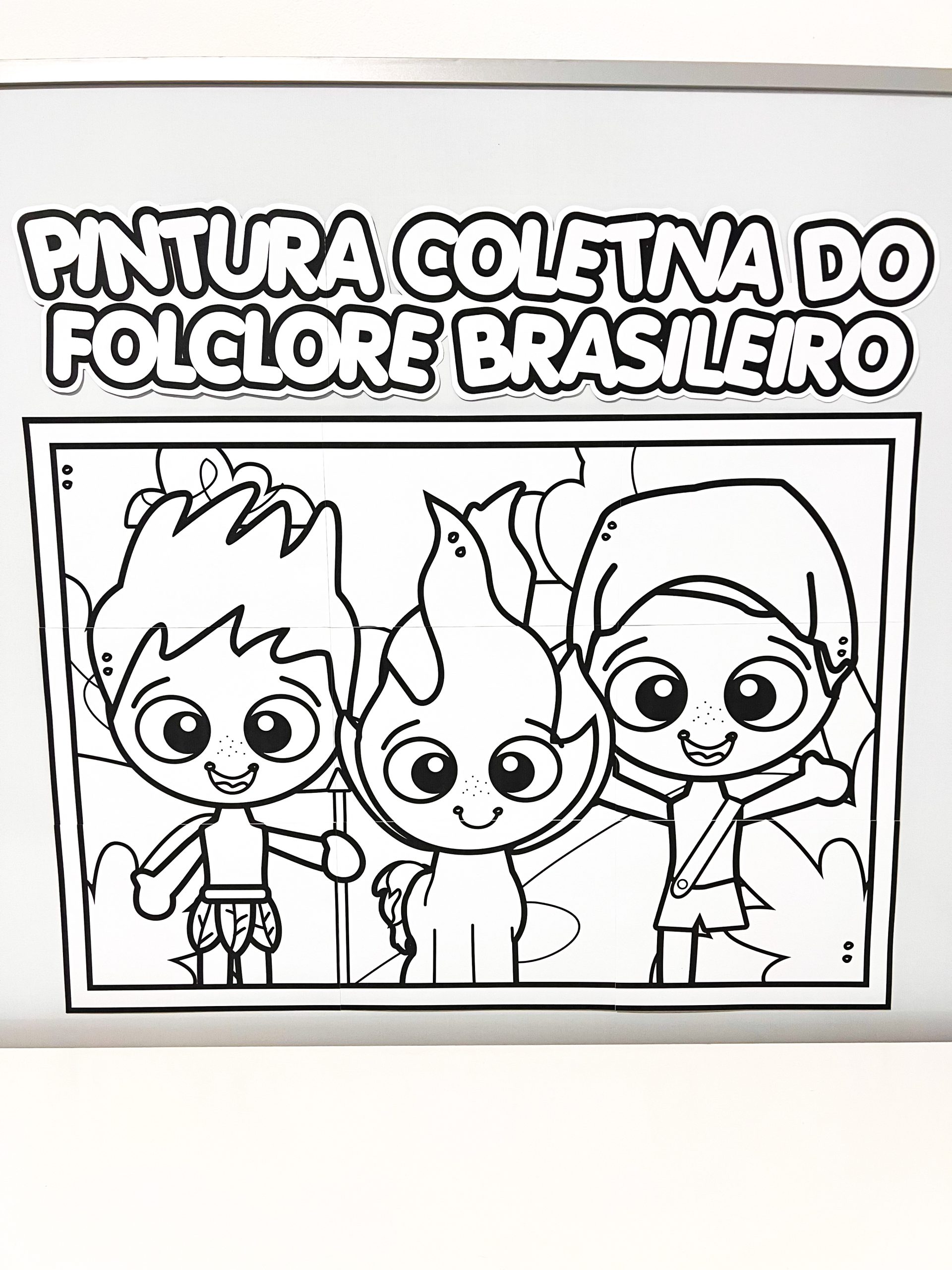 Cartaz Colaborativo do Folclore para Colorir - Imagem 3