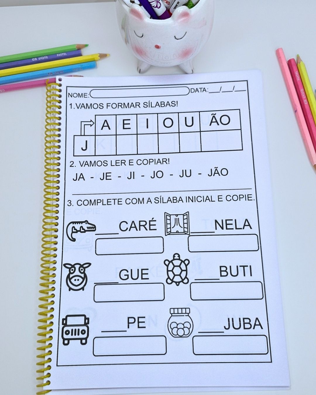 CARTILHA SÍLABAS SIMPLES COM O ÃO - Imagem 10