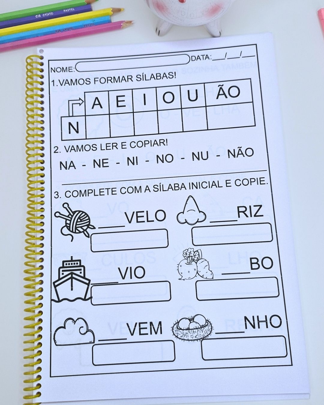 CARTILHA SÍLABAS SIMPLES COM O ÃO - Imagem 12