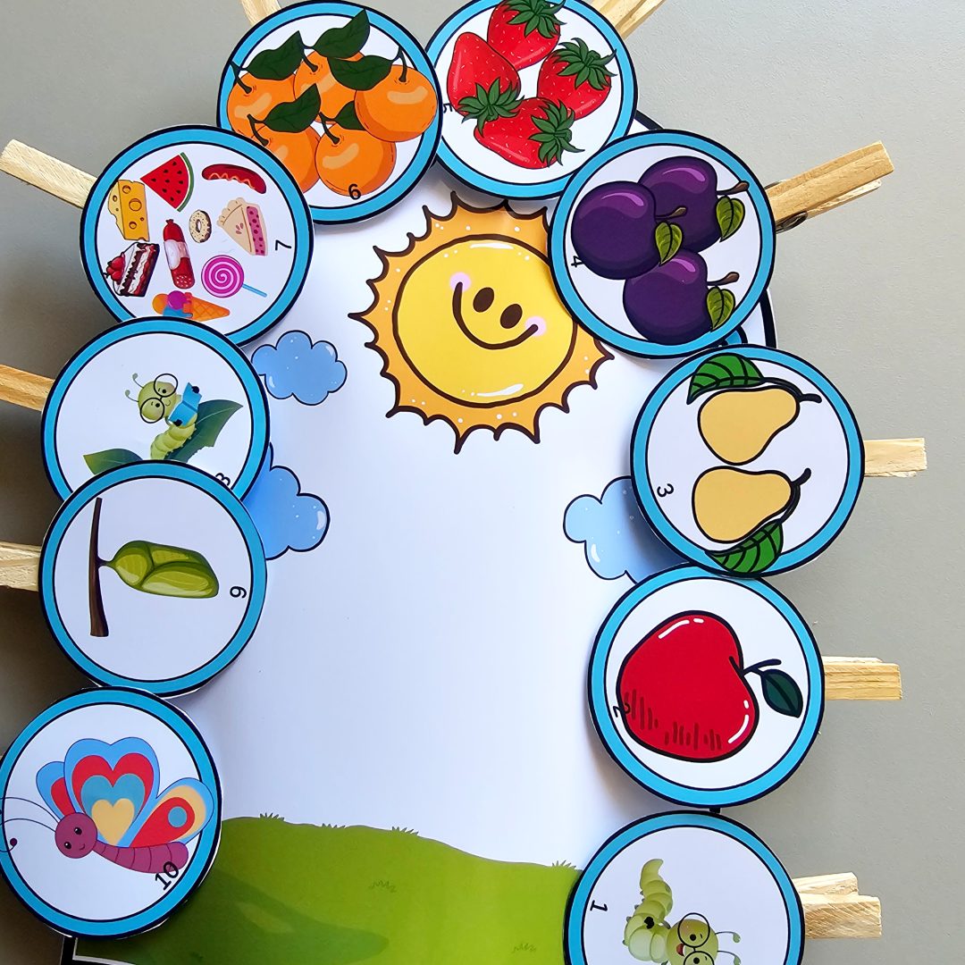 Luva da história da Lagarta Comilona