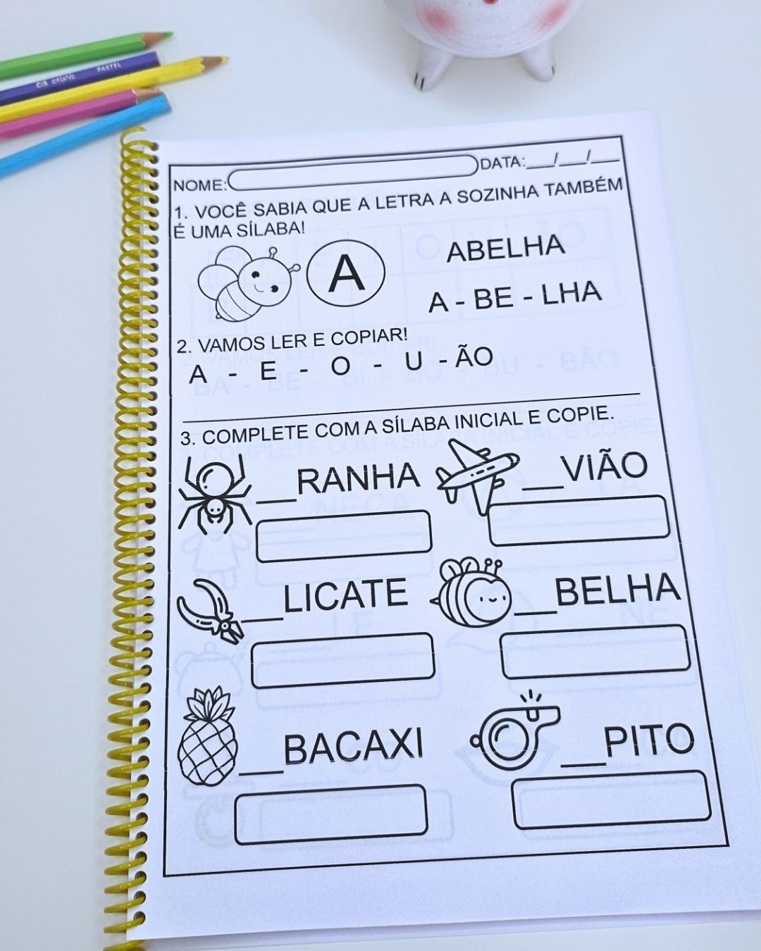 CARTILHA SÍLABAS SIMPLES COM O ÃO - Imagem 3