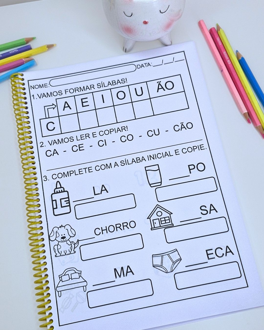 CARTILHA SÍLABAS SIMPLES COM O ÃO - Imagem 5