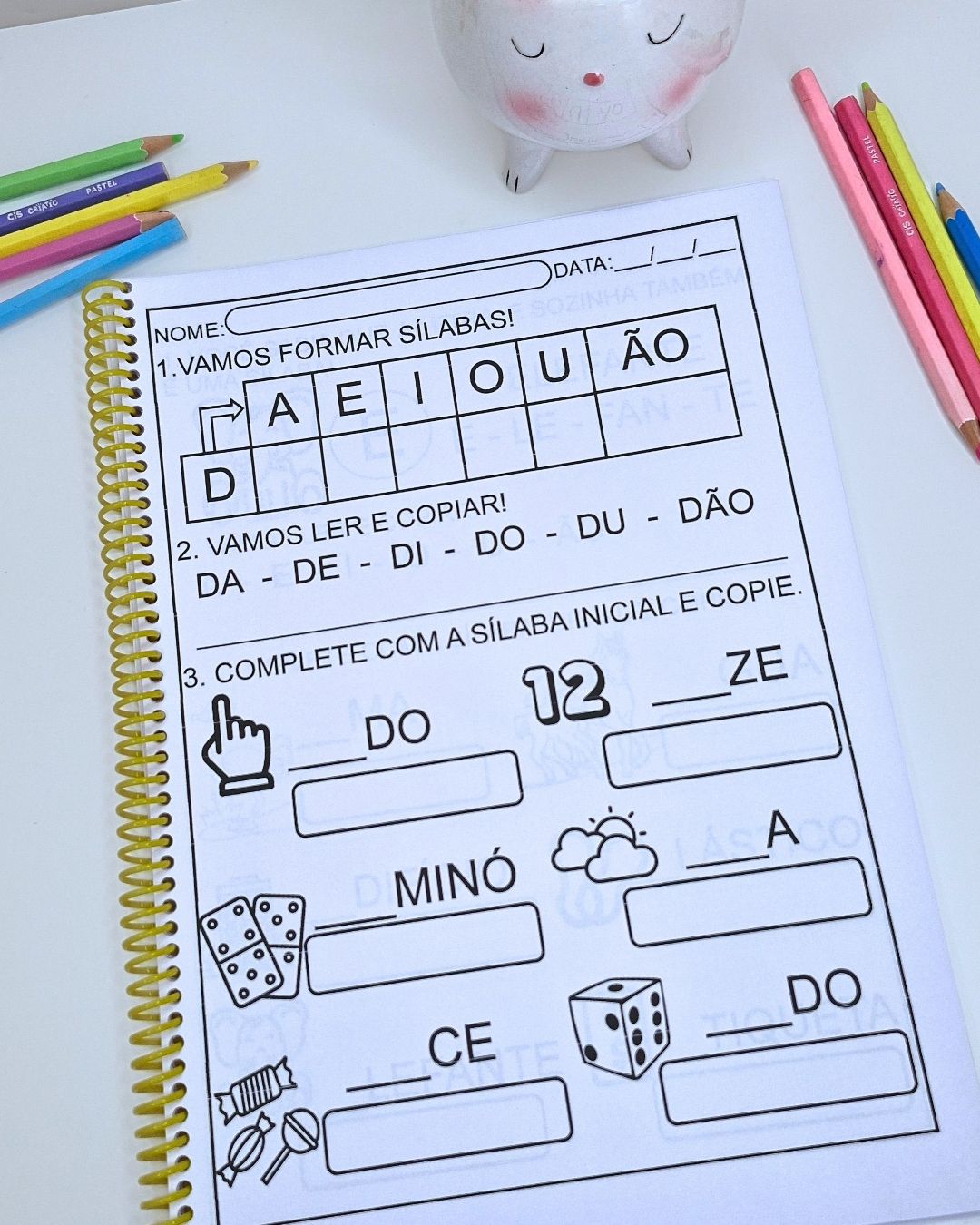 CARTILHA SÍLABAS SIMPLES COM O ÃO - Imagem 6