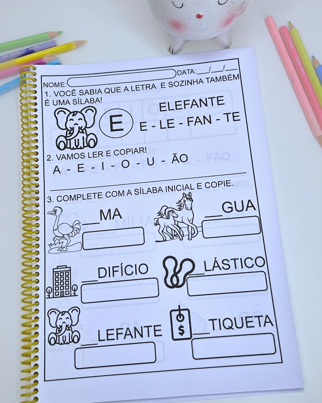 CARTILHA SÍLABAS SIMPLES COM O ÃO - Imagem 7