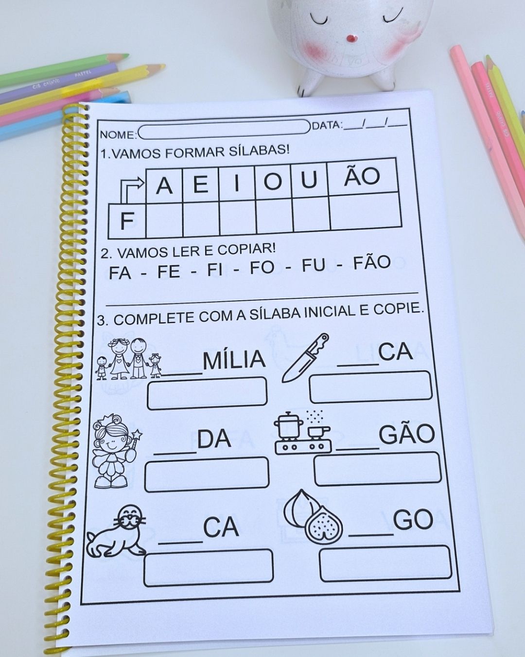 CARTILHA SÍLABAS SIMPLES COM O ÃO - Imagem 8