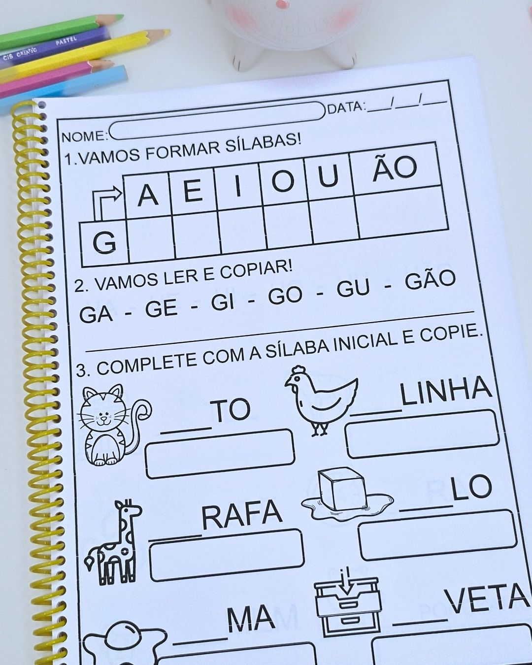 CARTILHA SÍLABAS SIMPLES COM O ÃO - Imagem 9