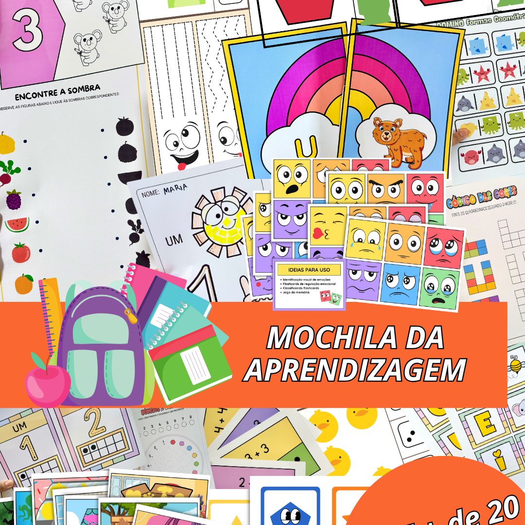 Mochila da Aprendizagem - COMBO COM 27 ATIVIDADES