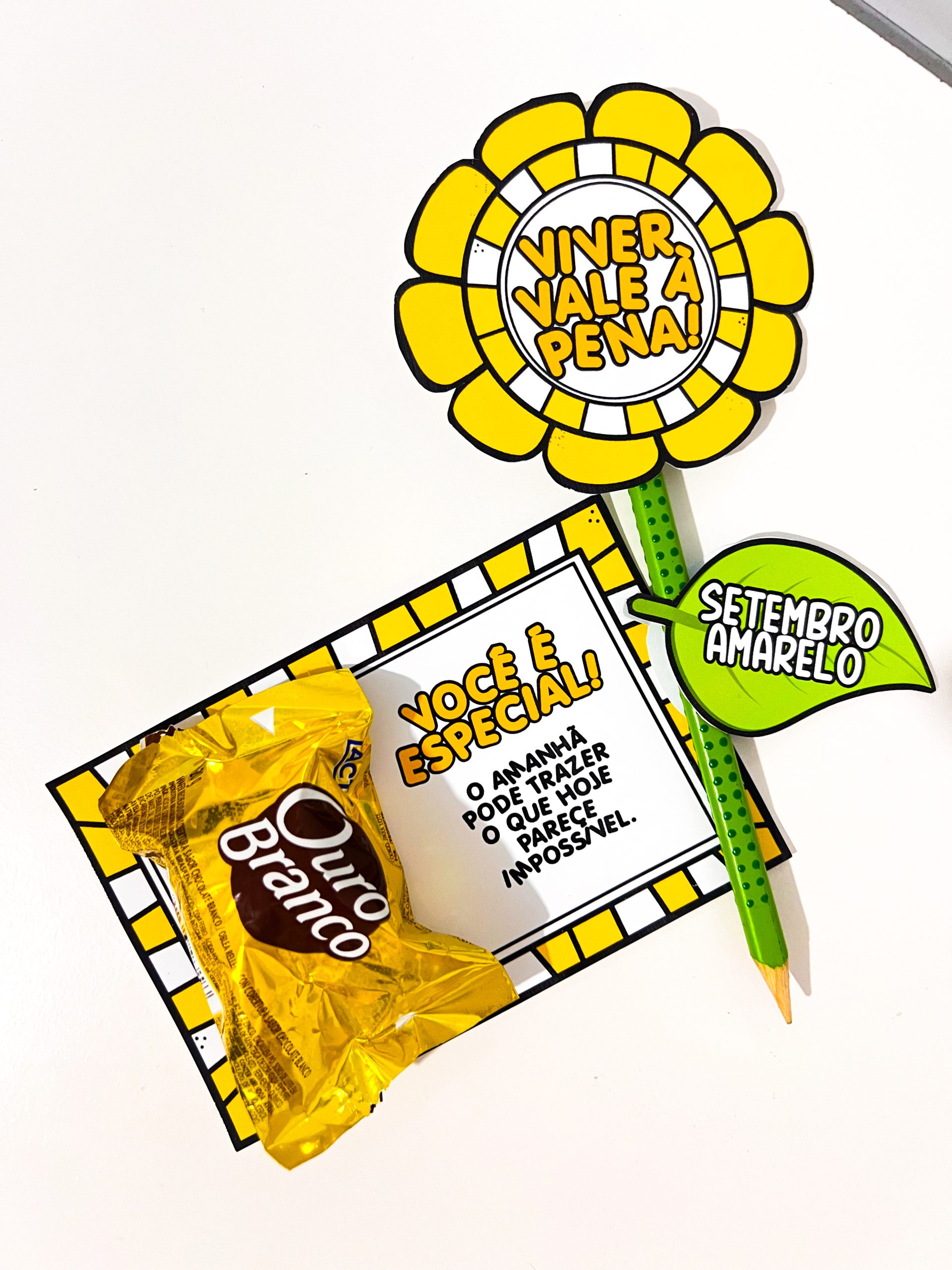 Lembrancinha Lápis Girassol – Setembro Amarelo - Imagem 4