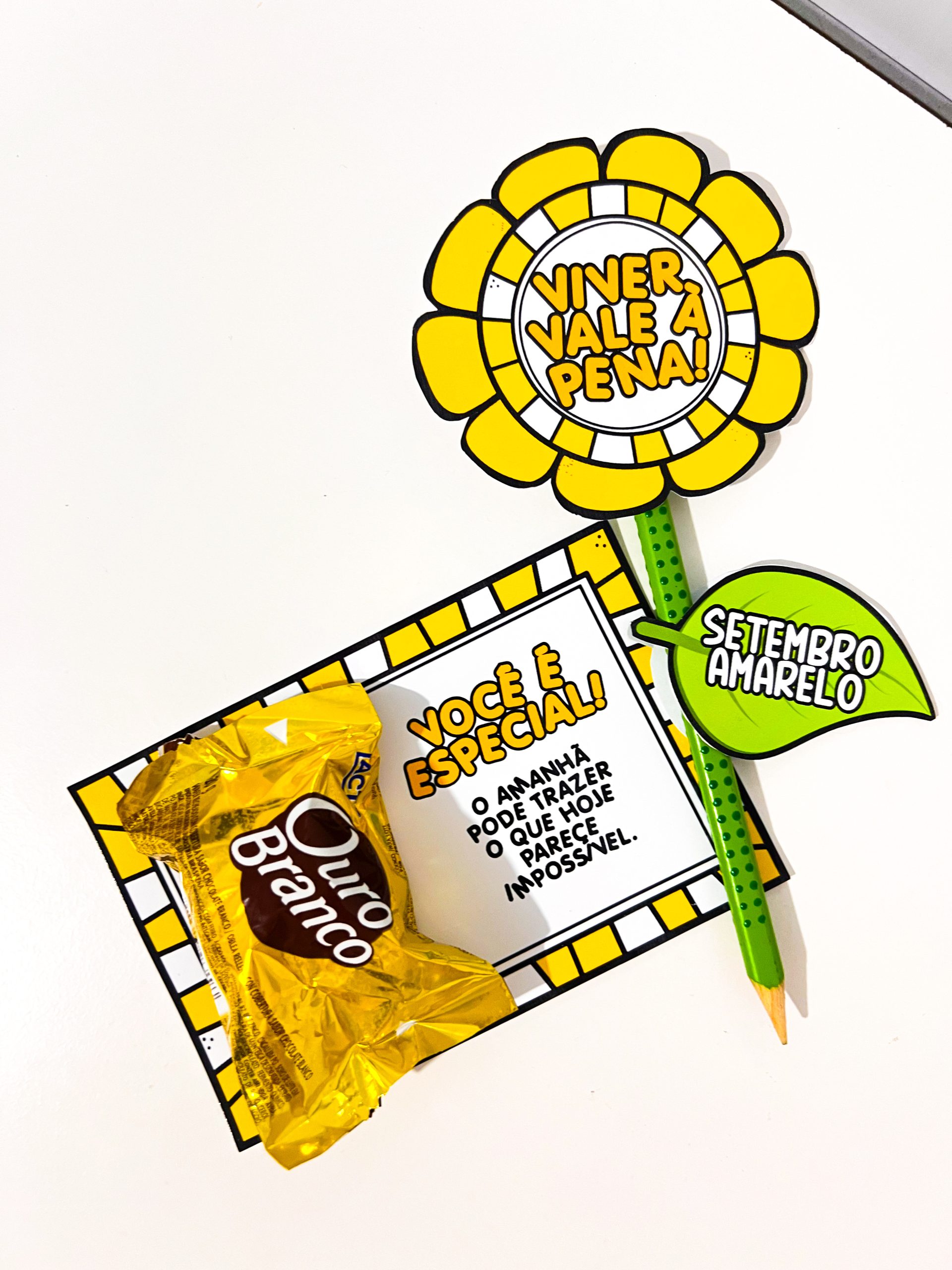 Lembrancinha Lápis Girassol – Setembro Amarelo - Imagem 5