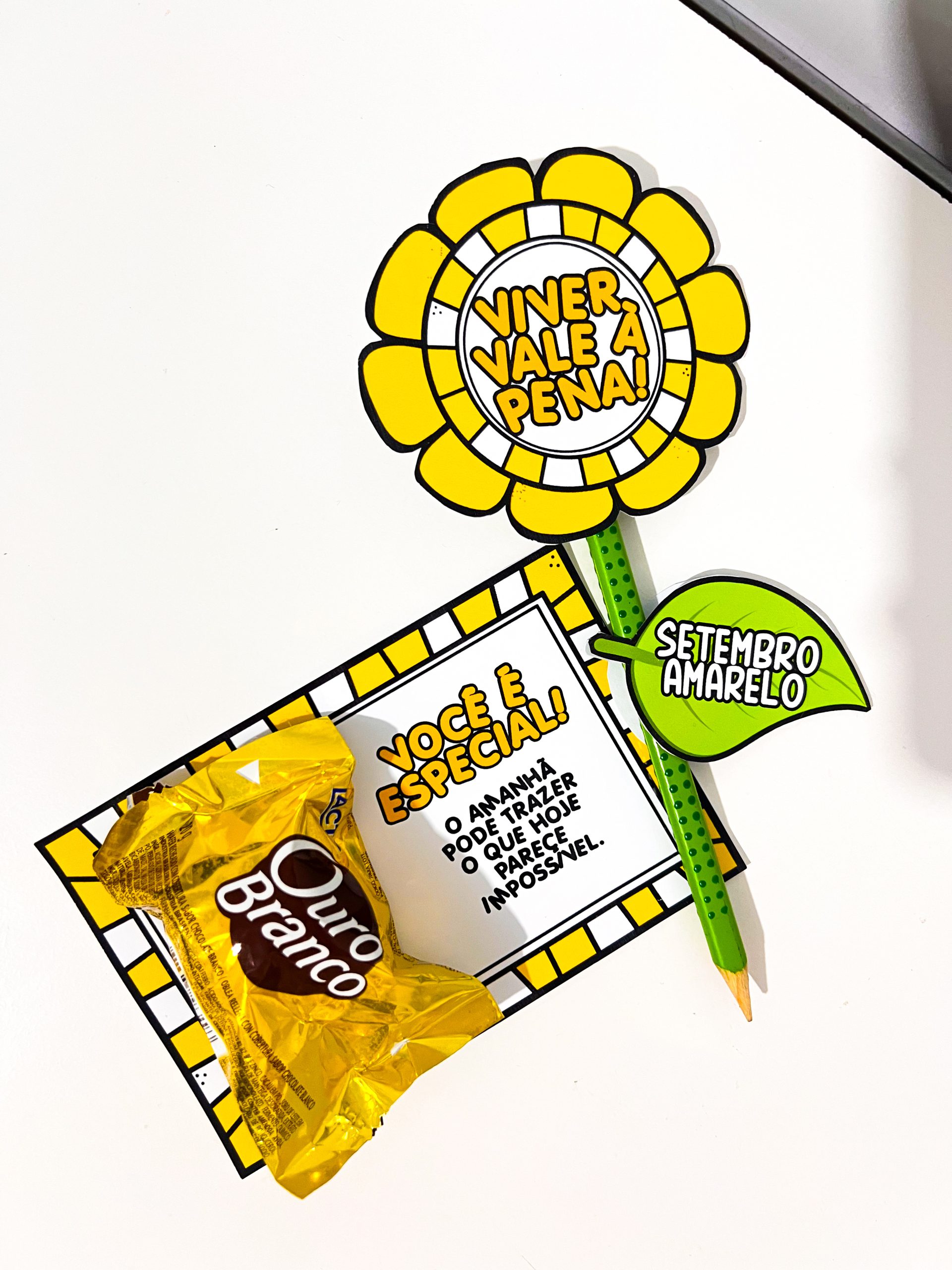 Lembrancinha Lápis Girassol – Setembro Amarelo - Imagem 7