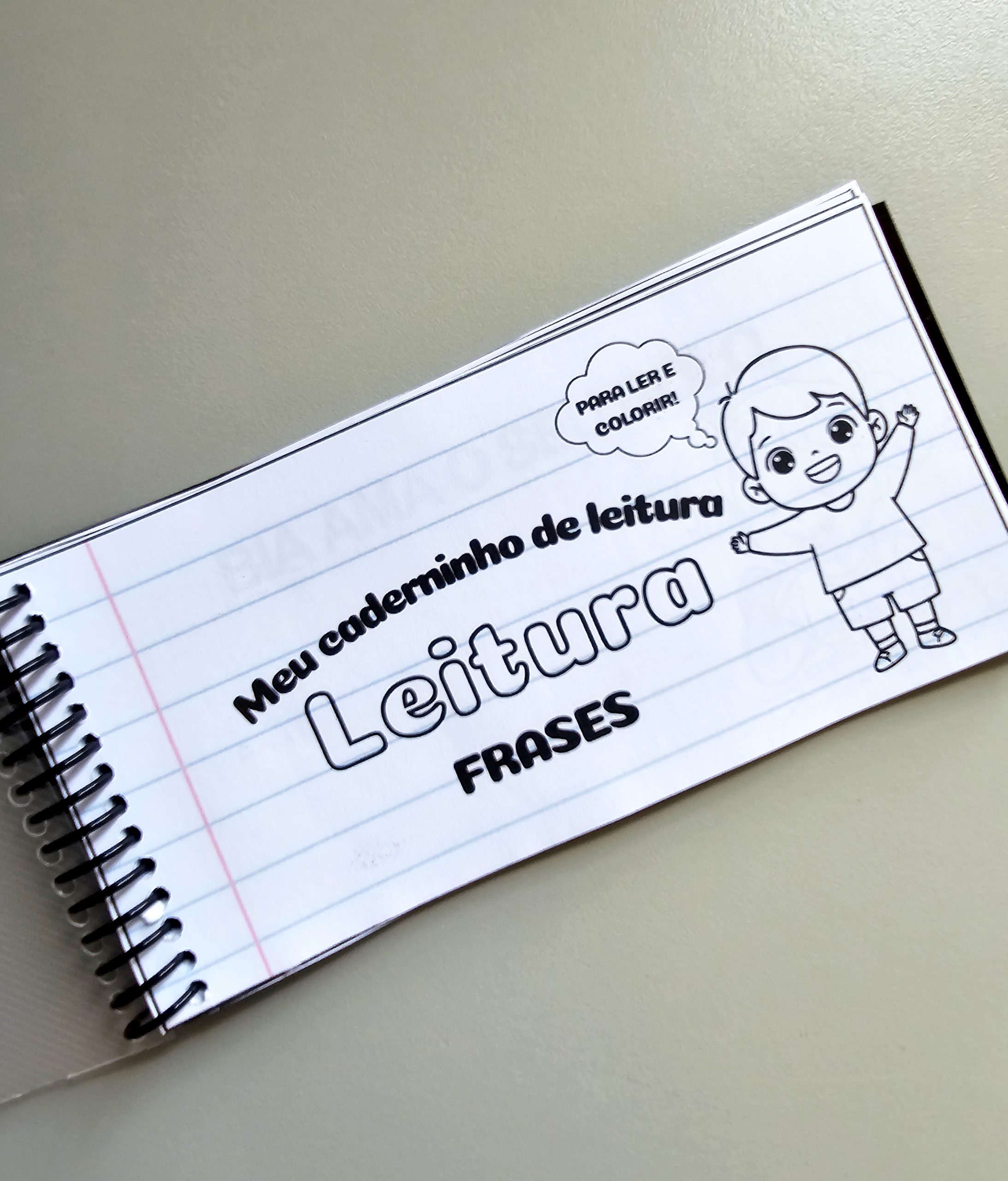 Caderninho de Leitura – FRASES para Ler e Colorir