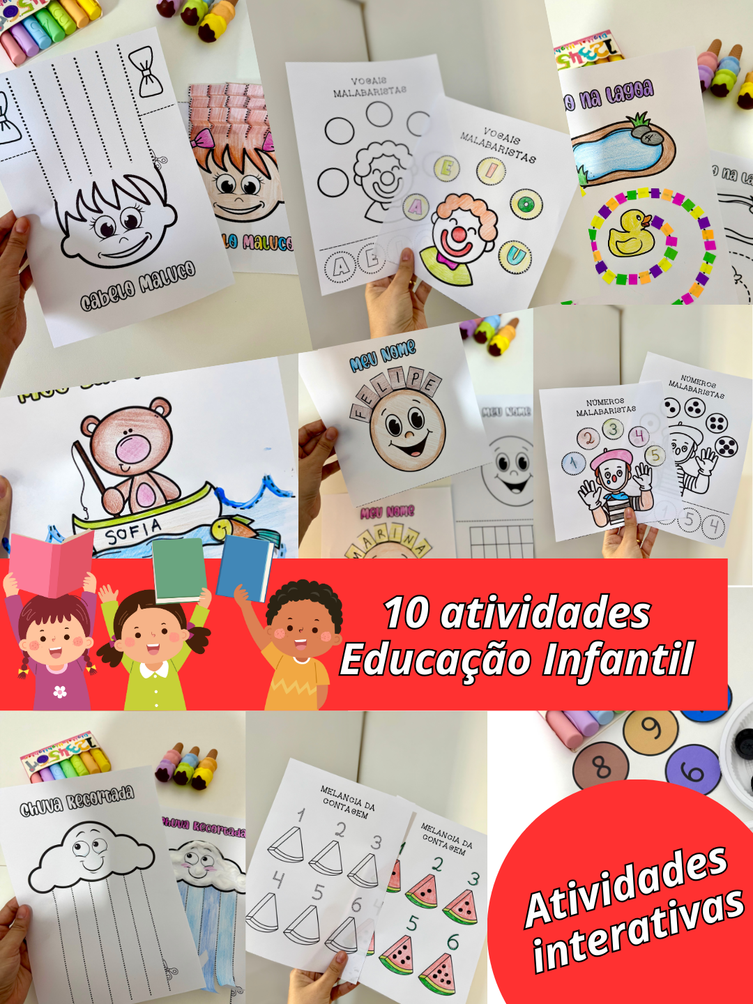 Combo com 10 Atividades de Artes Interativas – Educação Infantil