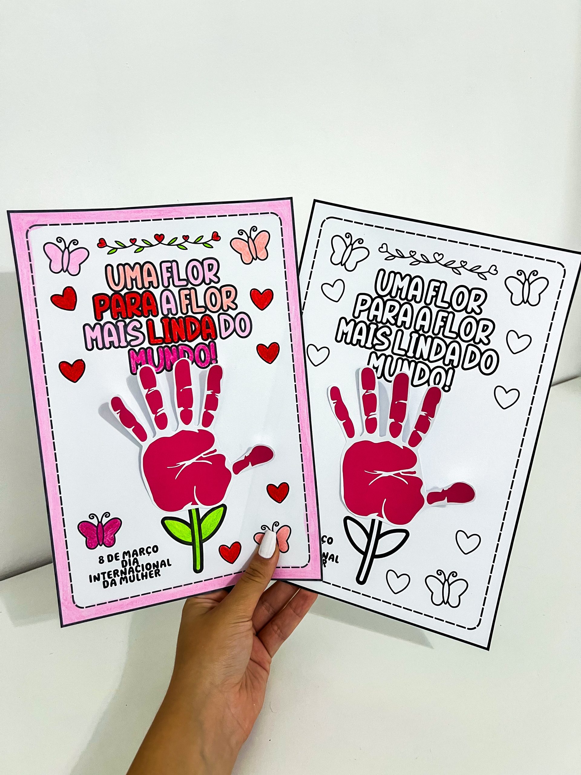 Atividade Dia da Mulher Mãozinhas