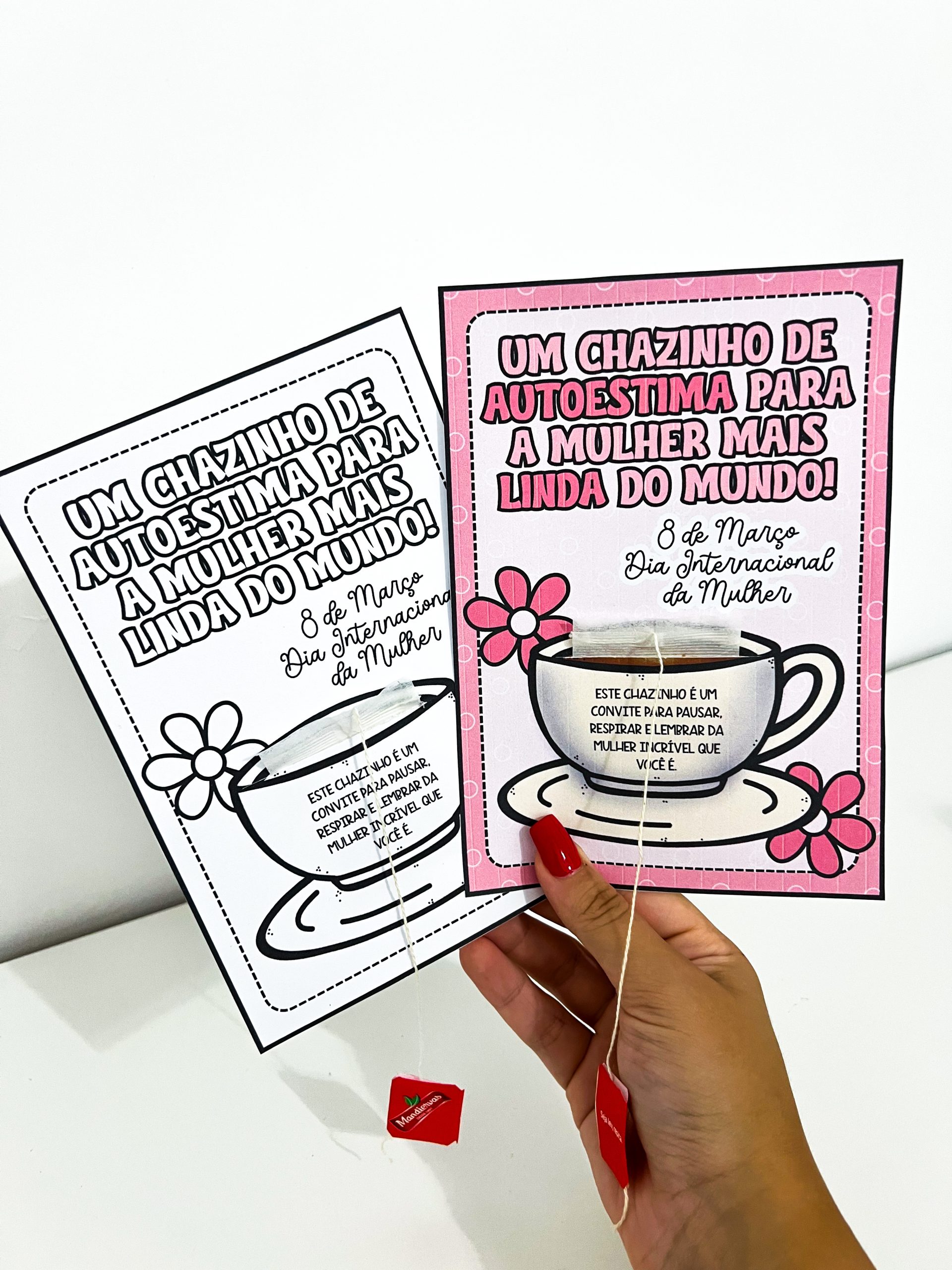 Cartão Dia Internacional da Mulher – Chazinho de Autoestima - Imagem 2