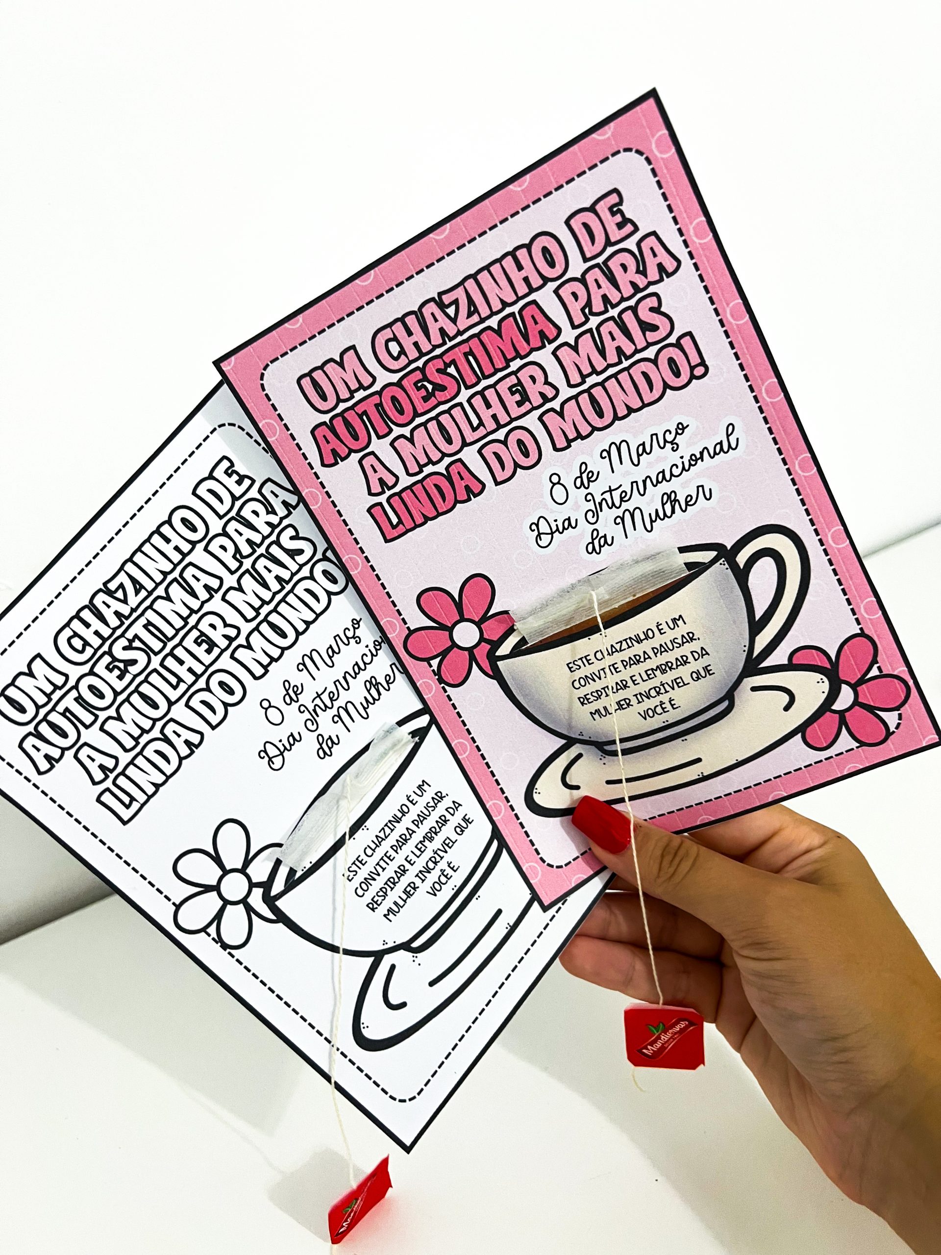 Cartão Dia Internacional da Mulher – Chazinho de Autoestima - Imagem 3