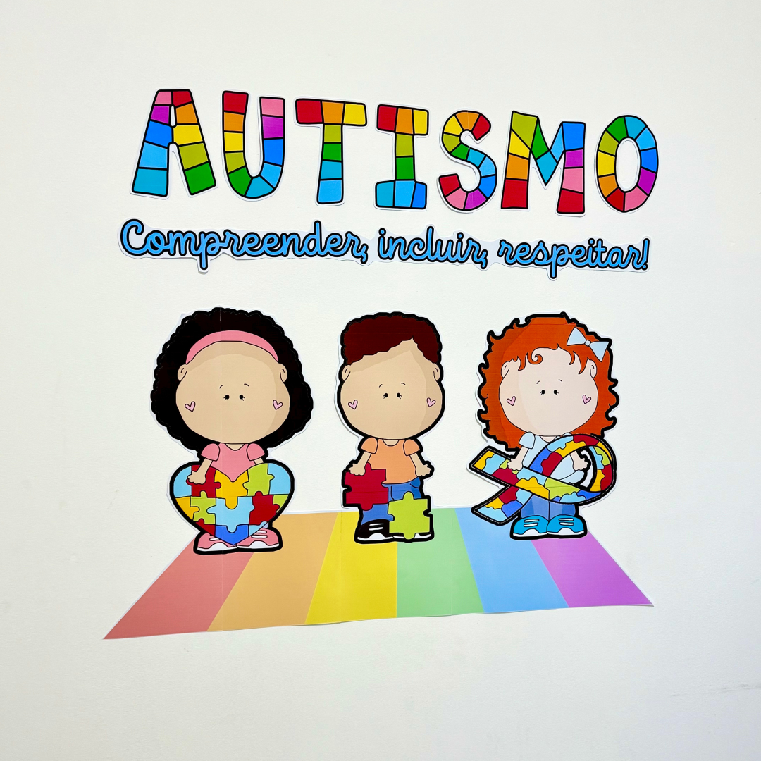 Painel tema Dia Nacional de Conscientização do Autismo
