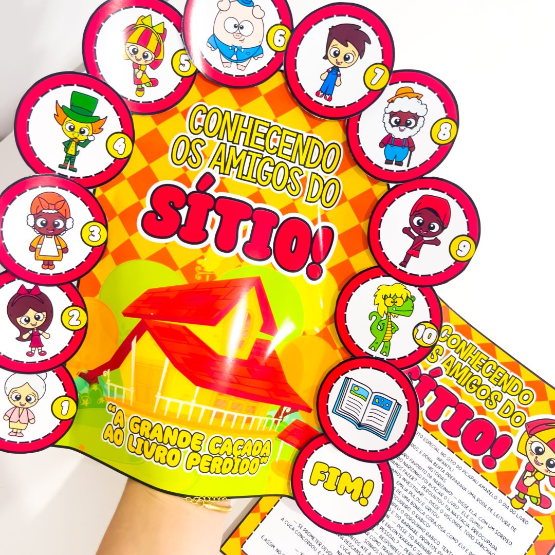 Luva conhecendo os amigos do sítio