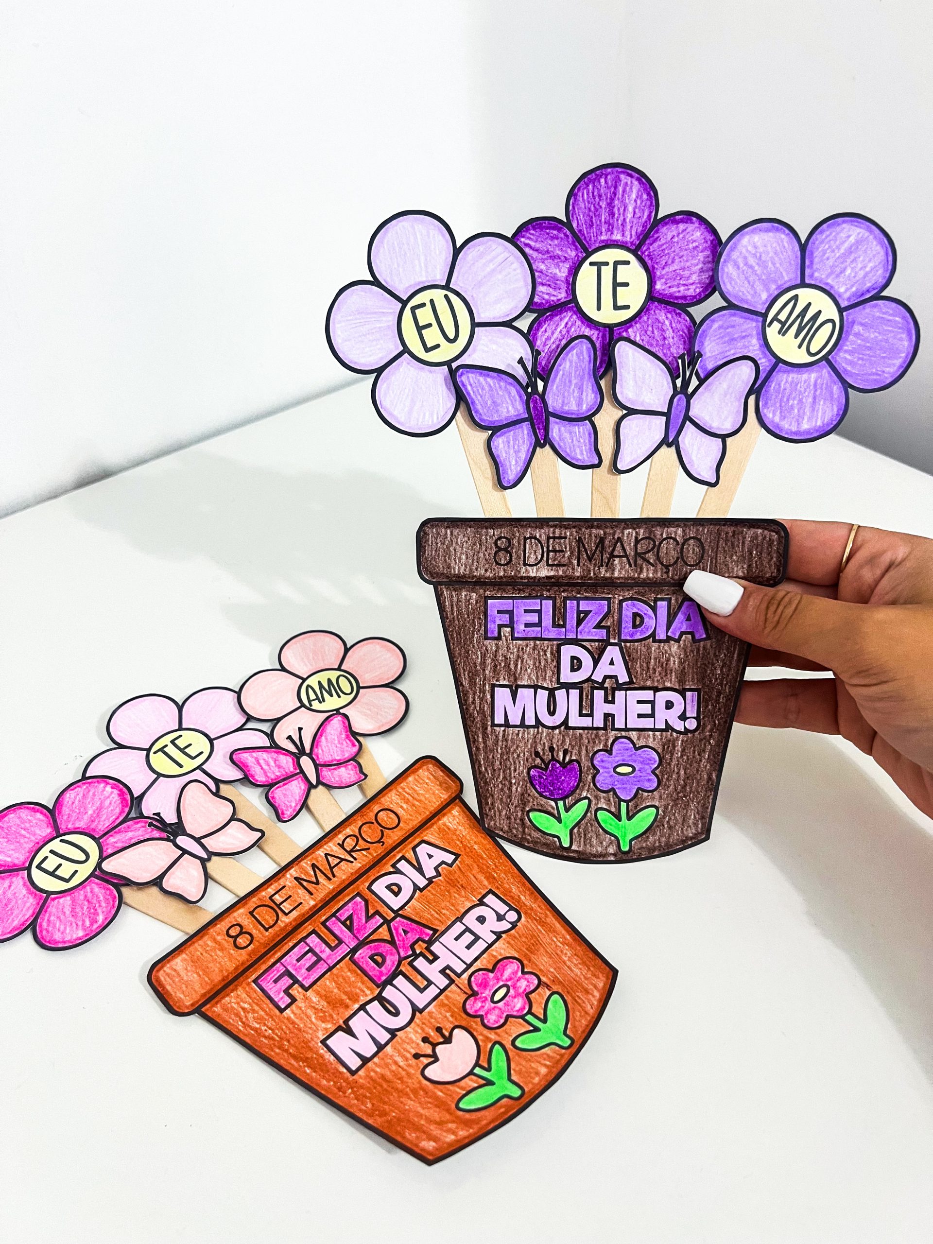 Atividade Dia da Mulher Vaso de Flor