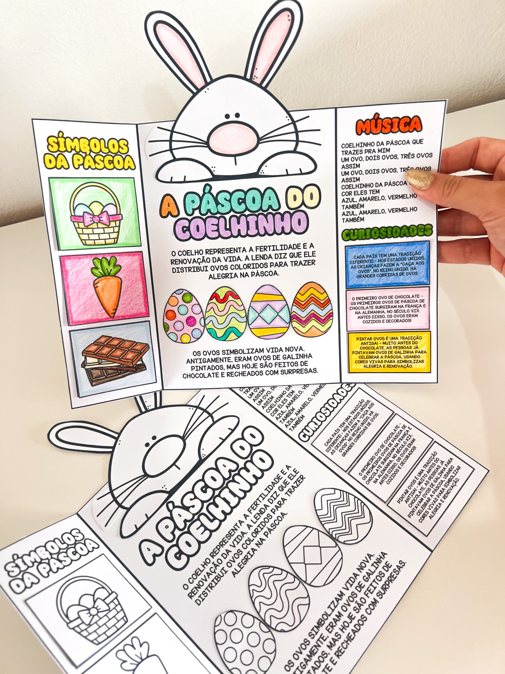 Lapbook de Páscoa - Preto e branco - Imagem 7