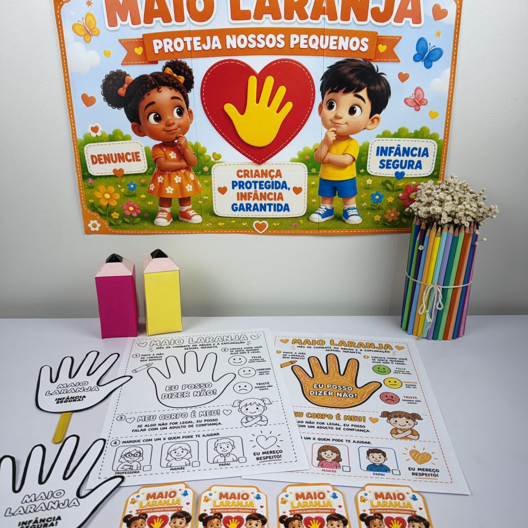 KIT MAIO LARANJA – PROTEJA NOSSOS PEQUENOS