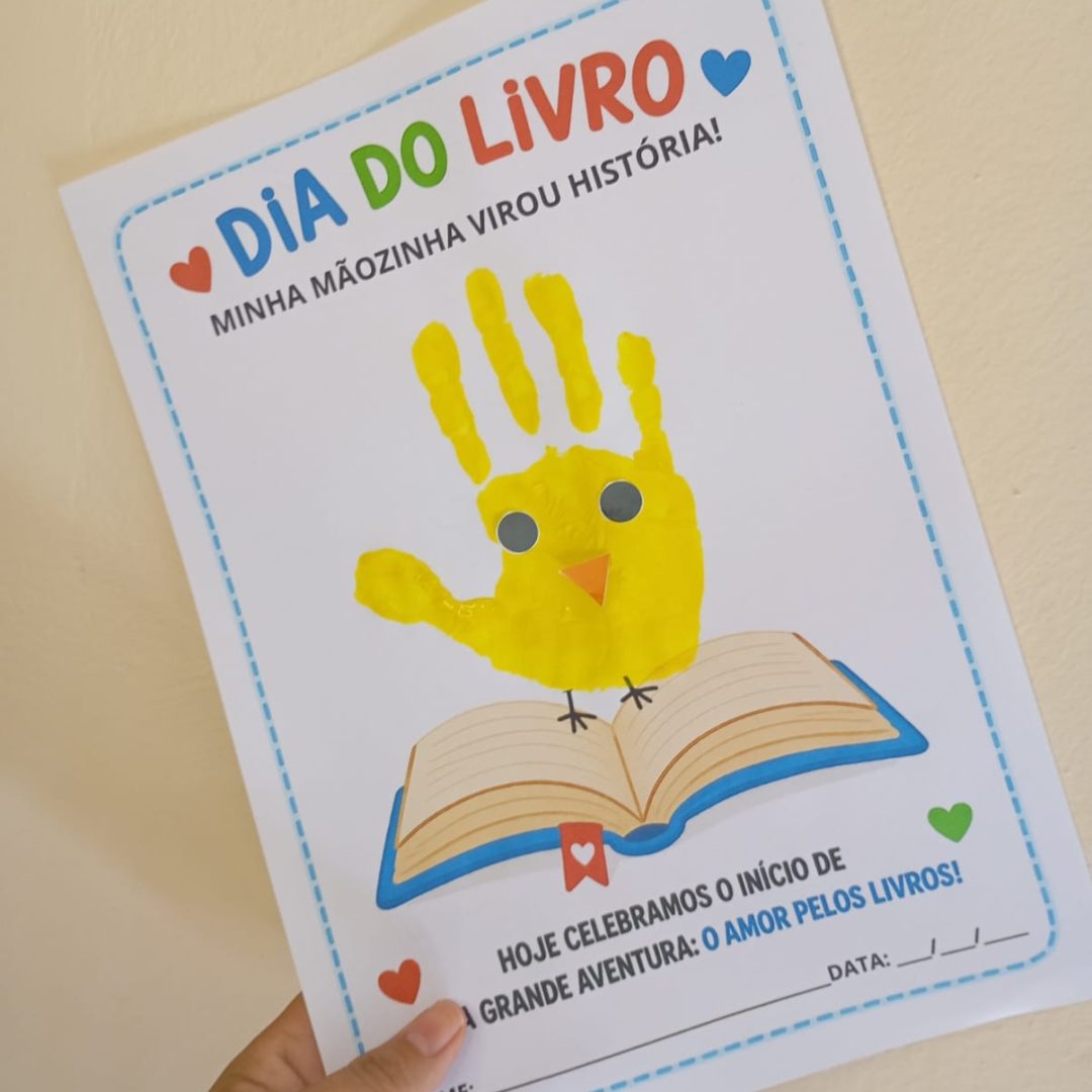 ATIVIDADE DIA DO LIVRO INFANTIL MÃOZINHA!