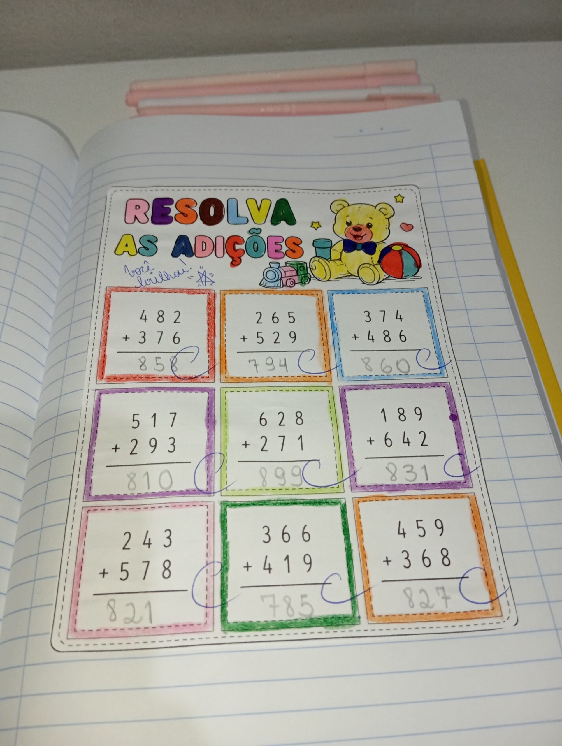 Folhinhas DE ADIÇÃO E SUBTRAÇÃO – 2º ANO DO ENSINO FUNDAMENTAL - Imagem 8