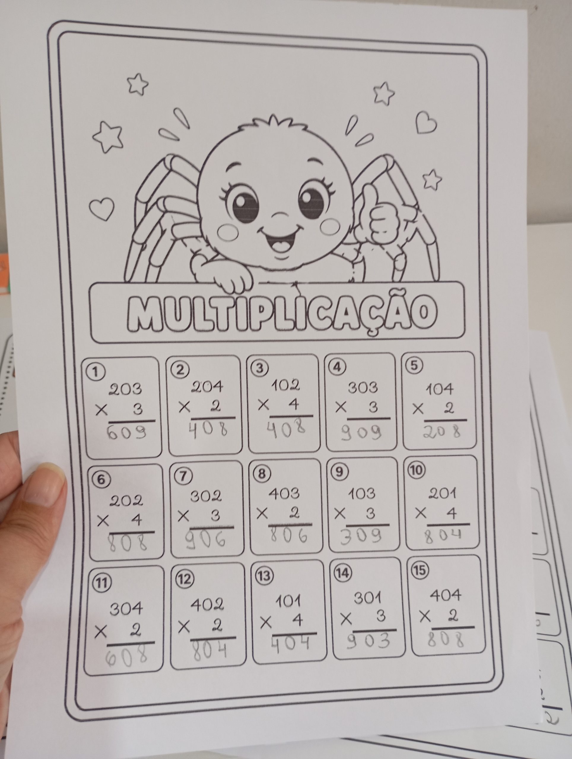 FOLHINHAS DE MULTIPLICAÇÃO COM RESERVA – 3º ANO - Imagem 3