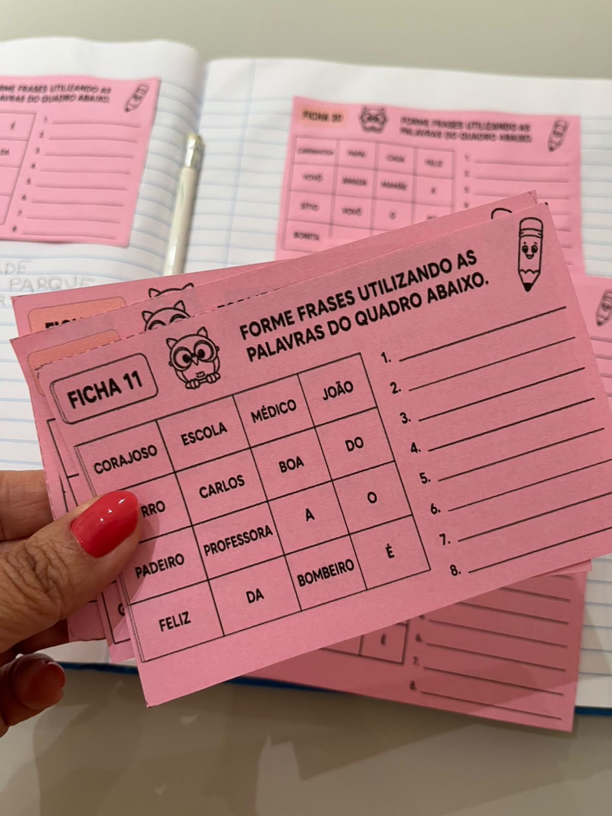 20 fichas FORMANDO FRASES – 2 ° ano do ensino fundamental - Imagem 3