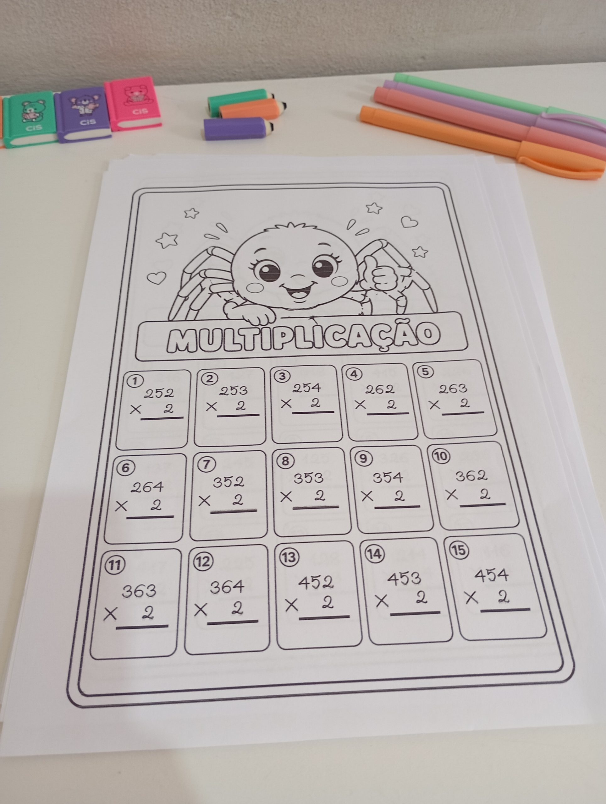 FOLHINHAS DE MULTIPLICAÇÃO COM RESERVA – 3º ANO - Imagem 2