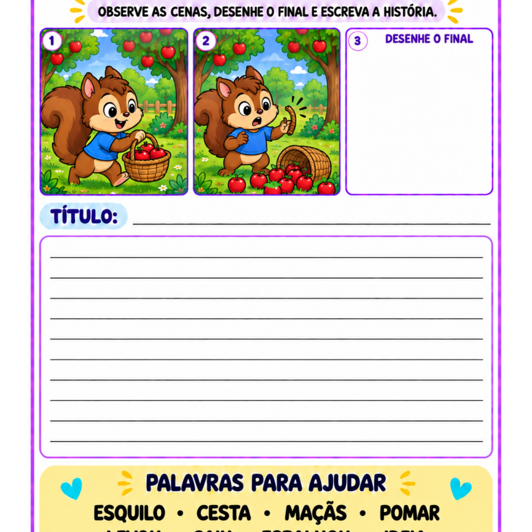 17 FICHAS PRODUÇÃO TEXTUAL - E AGORA? CONTINUE A HISTÓRIA!