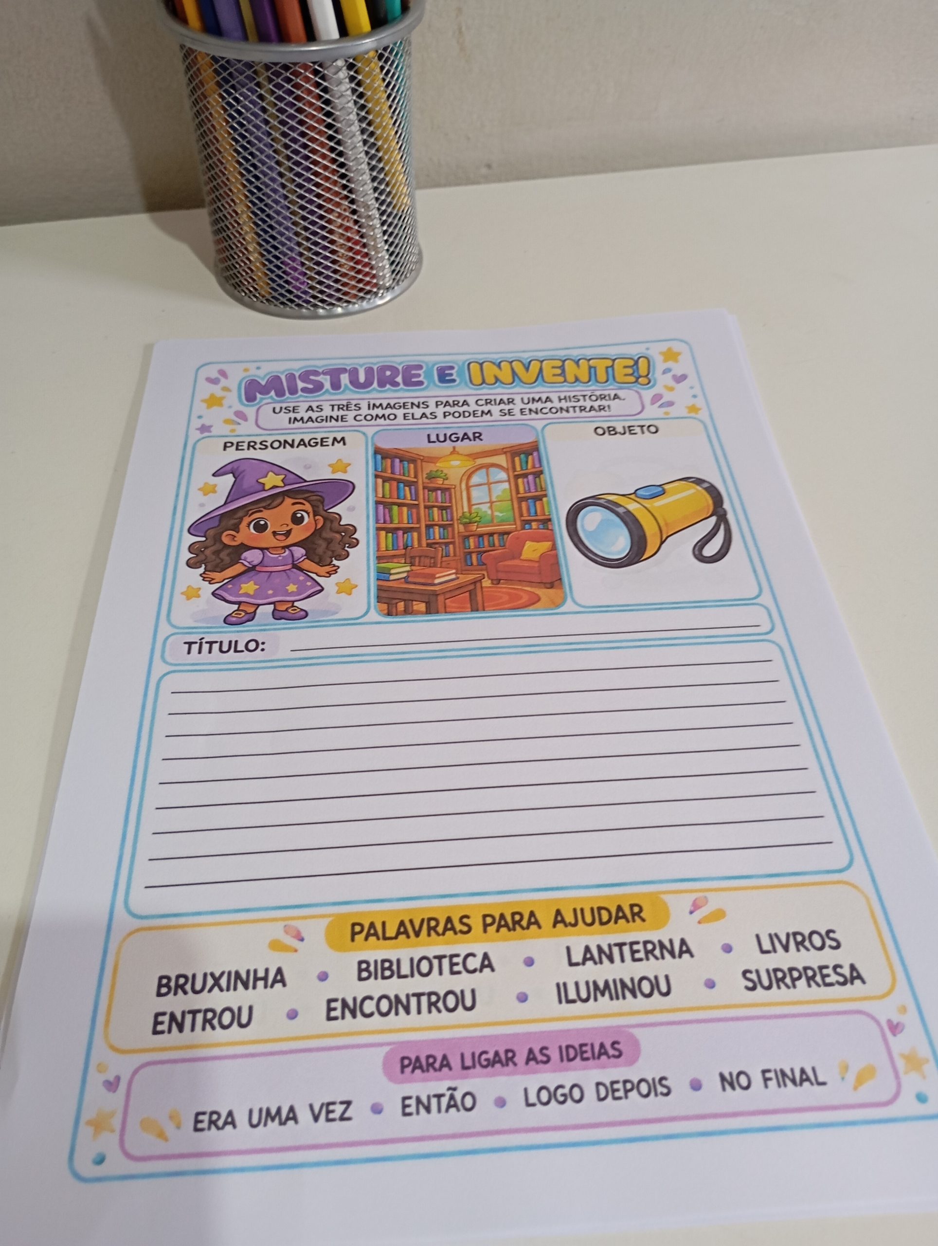 20 FICHAS PRODUÇÃO TEXTUAL – MISTURE E INVENTE